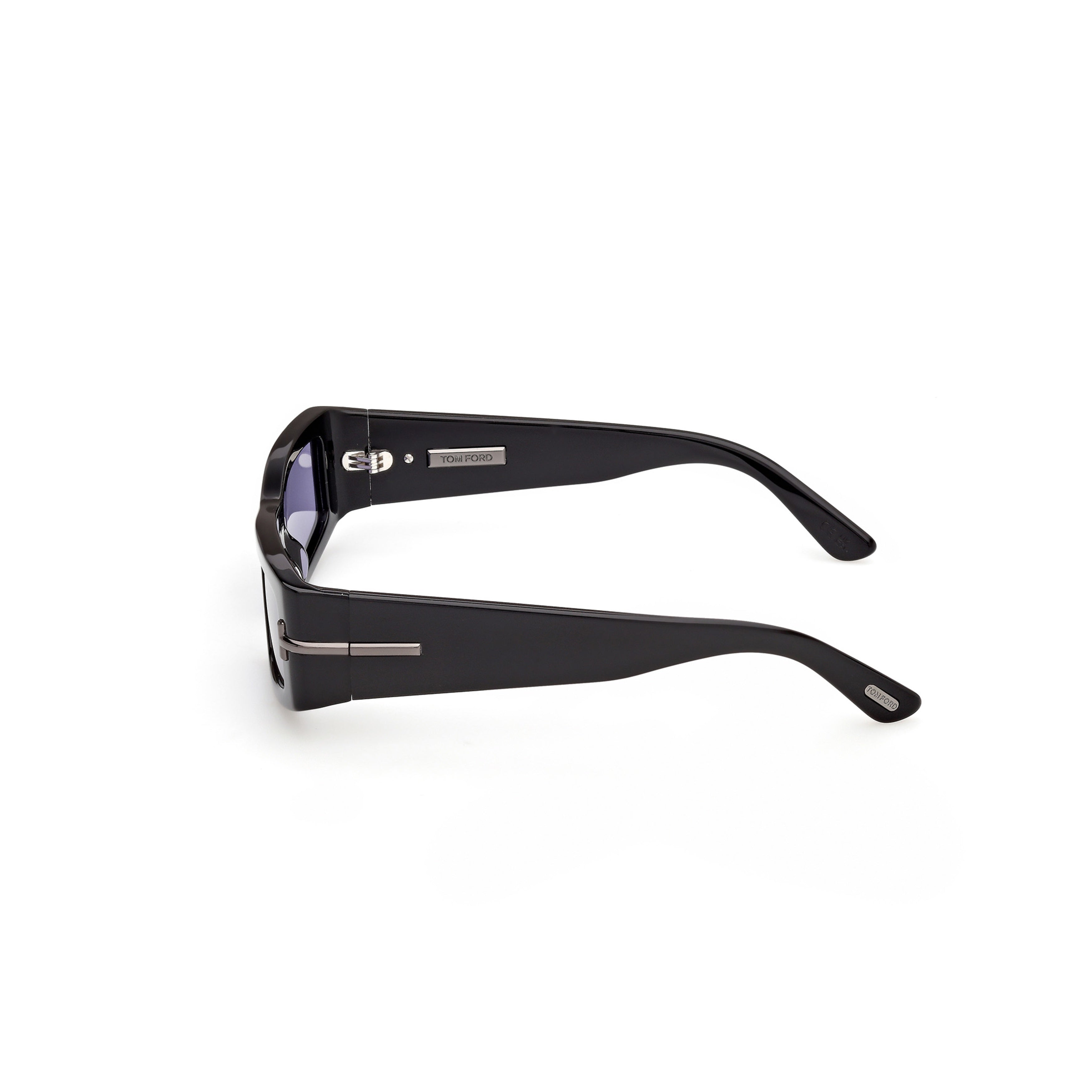 Ti0026 Rectangular Black Acetate Sunglasses