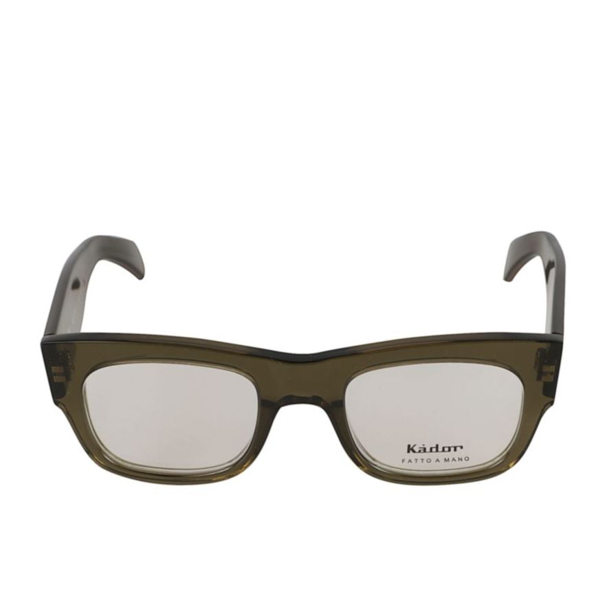 Timeless Rectangular Frame Sunglasses with Dark Olive Transparency