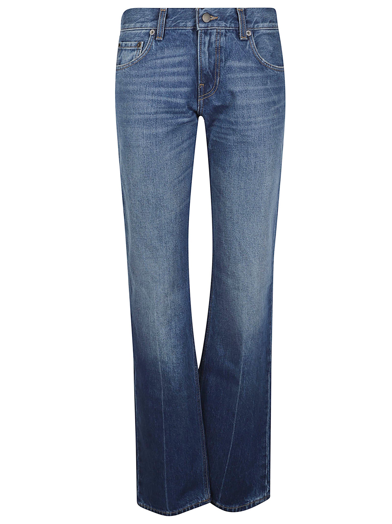 Carly Real Blue Straight-Leg Jeans