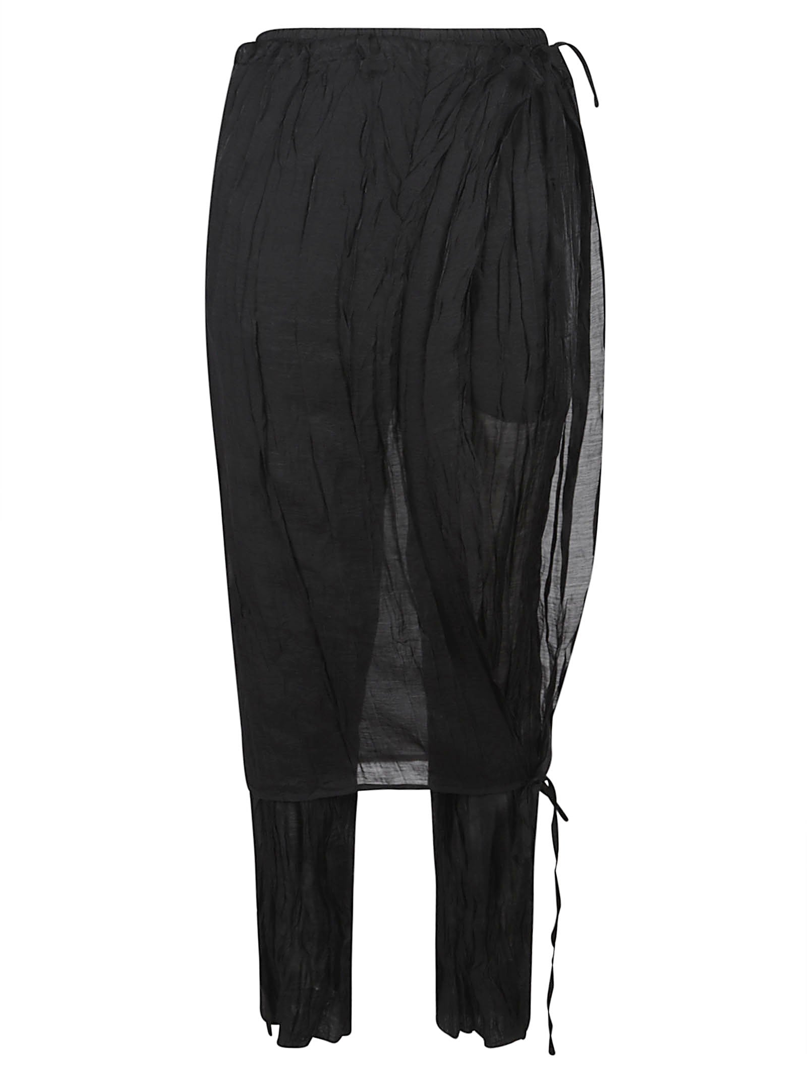 Sheer Black Pants Set
