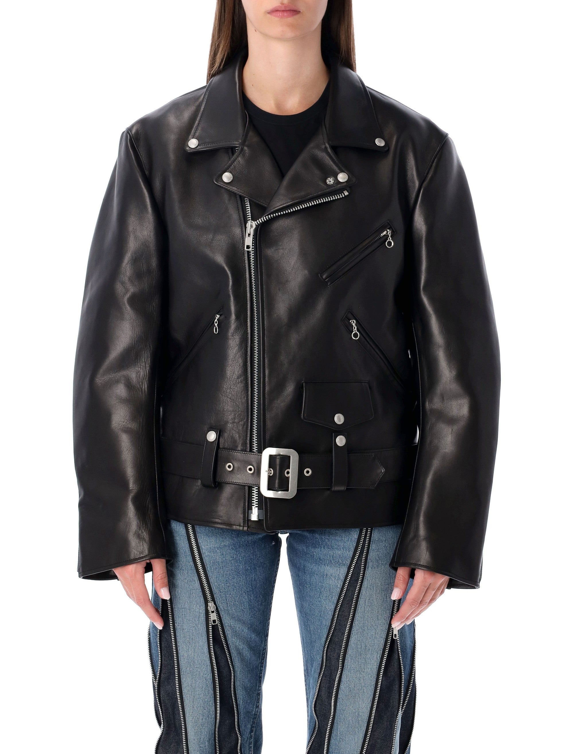 Black Leather Biker Jacket