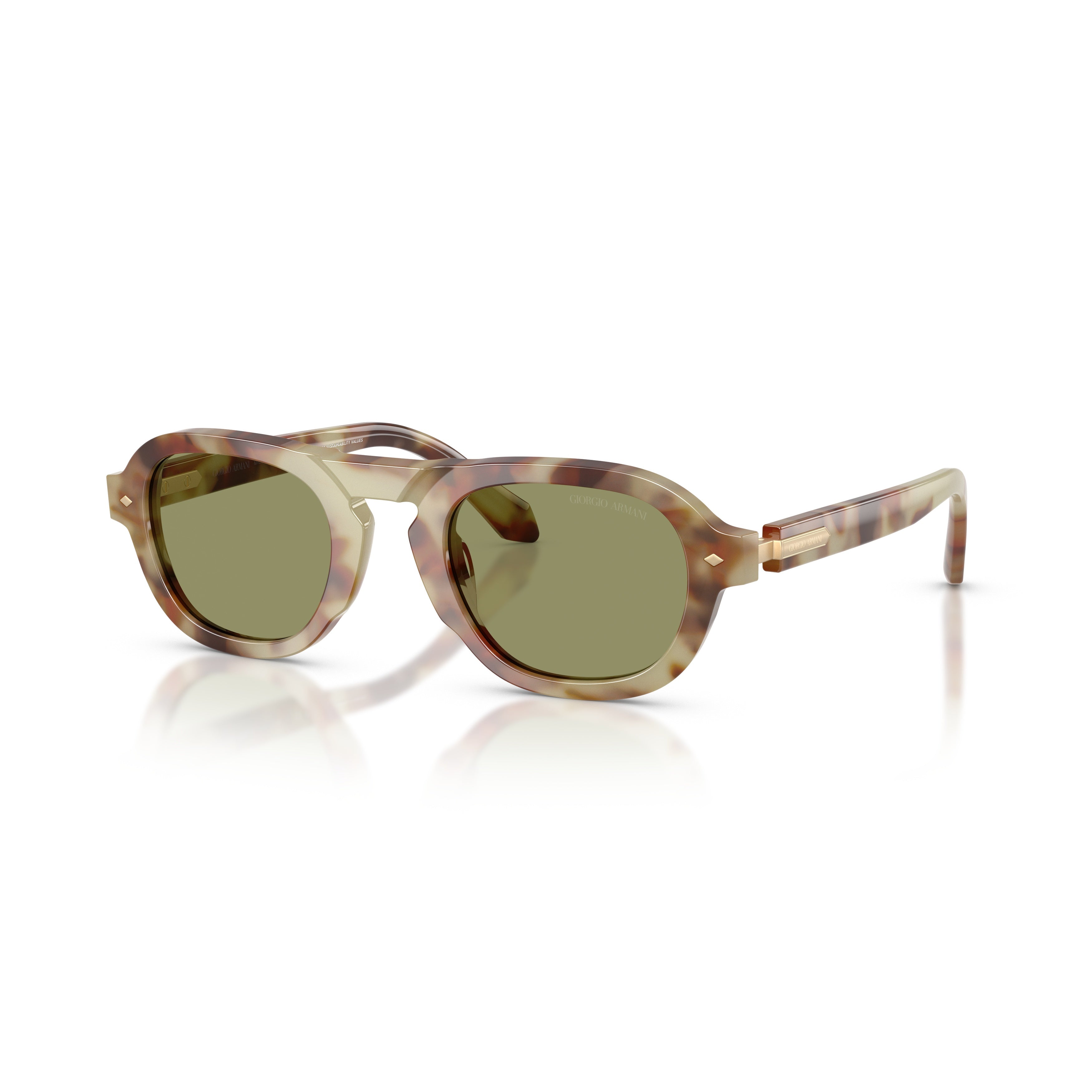 0ar8244 Geometric Tortoiseshell Sunglasses with Rectangular Lenses