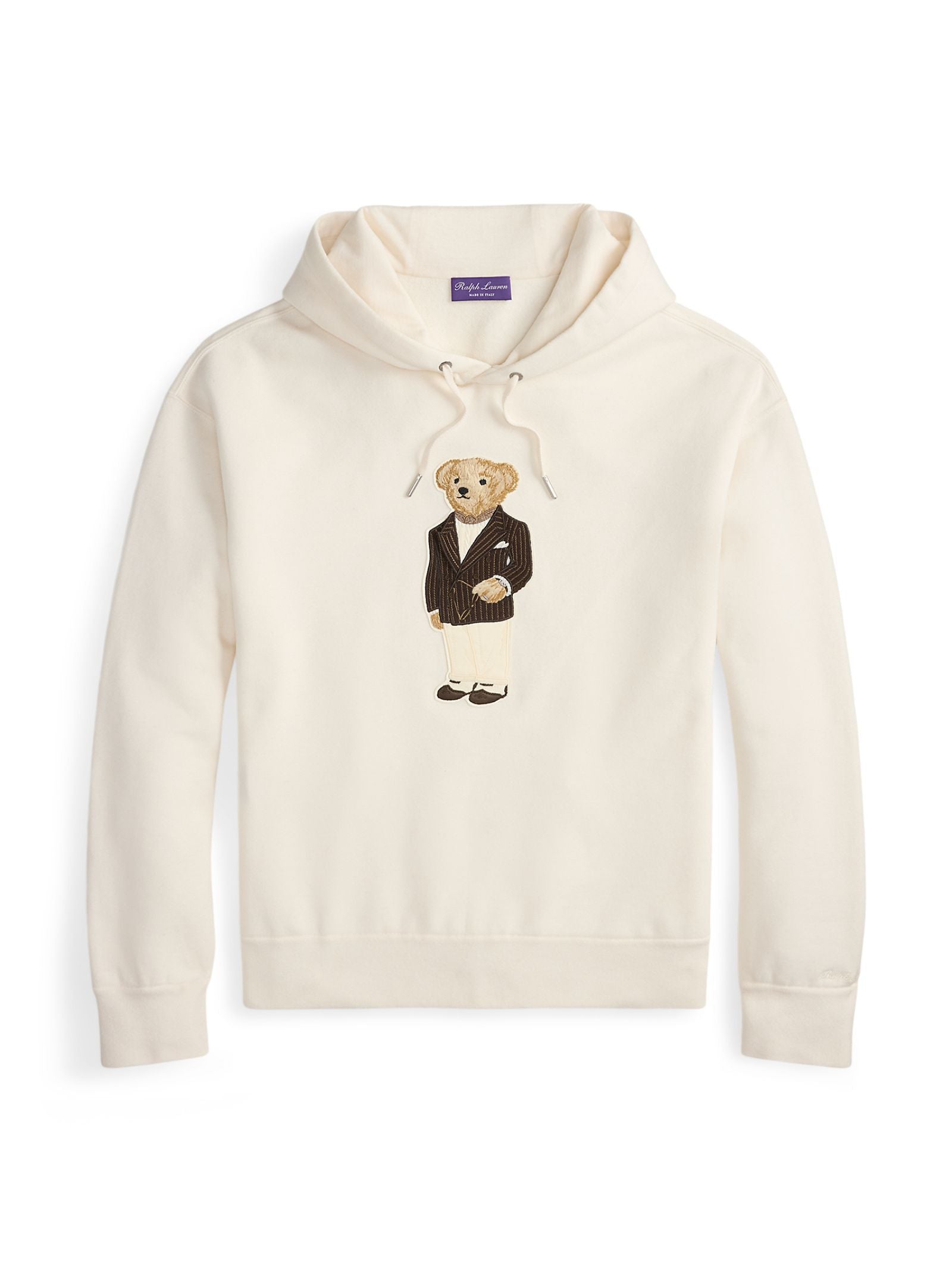 Cotton-Cashmere Blend Hoodie With Iconic Bear Embroidery