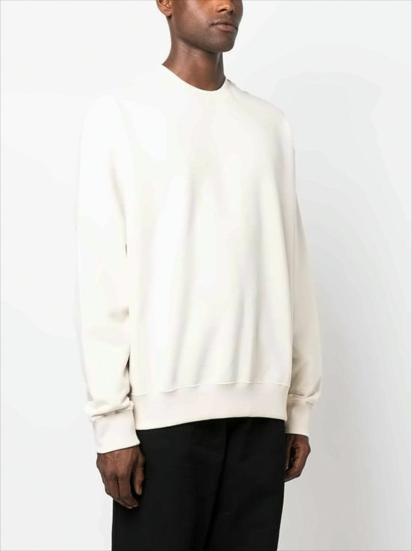 Long-Sleeve Crewneck Sweatshirt with Ribbed Detailing