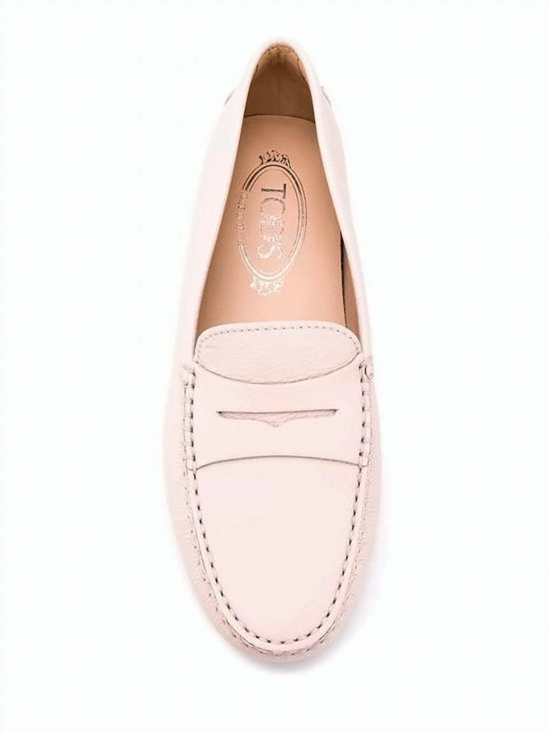 Smooth Leather Loafer with Penny Slot and Rubber Sole