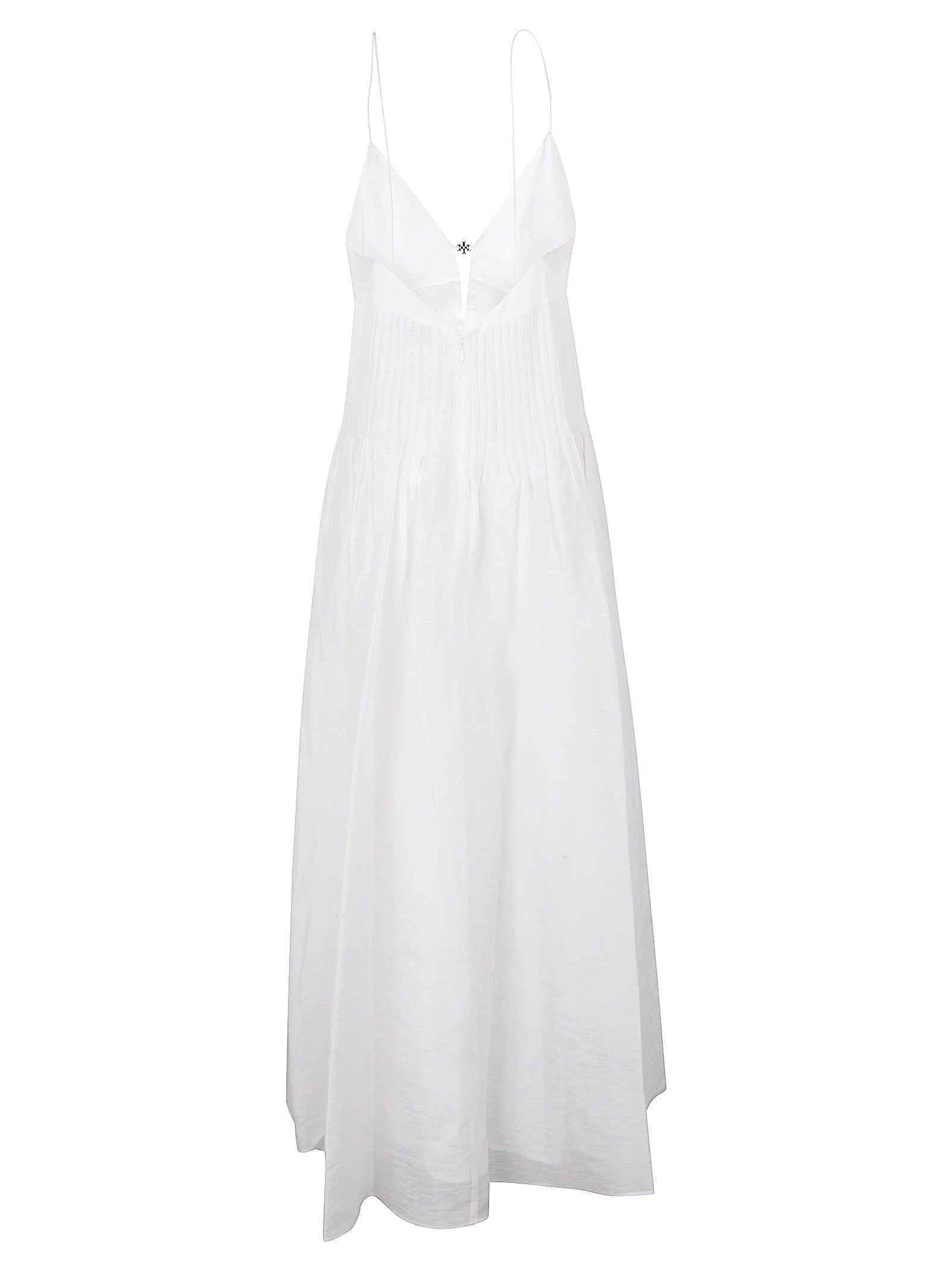 Mid-Length Linen And Silk Blend Dress