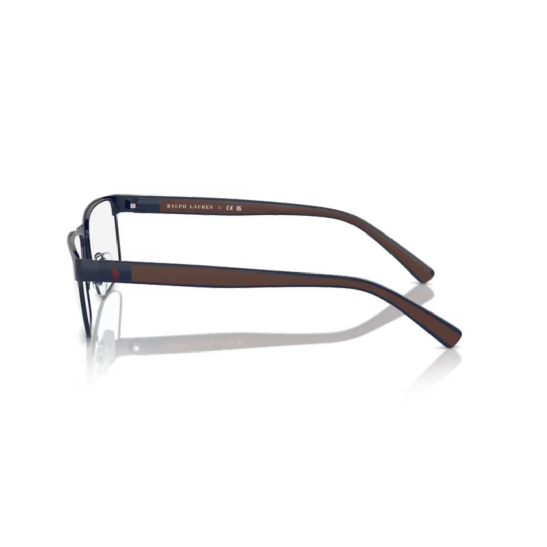 1229 Vista Rectangular Black Metal Frame Eyeglasses
