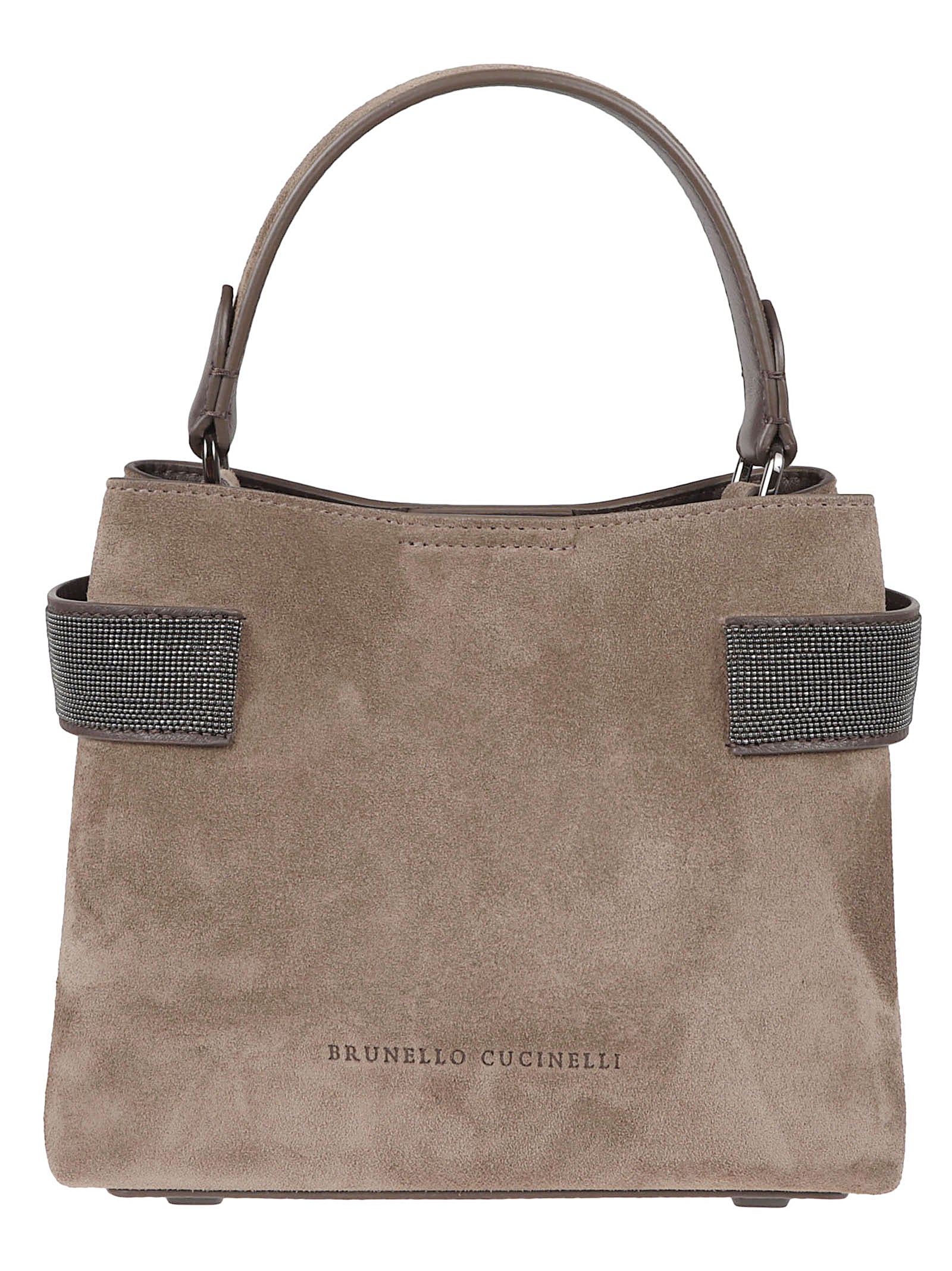 Mini Tote Bag With Metallic Embellishments