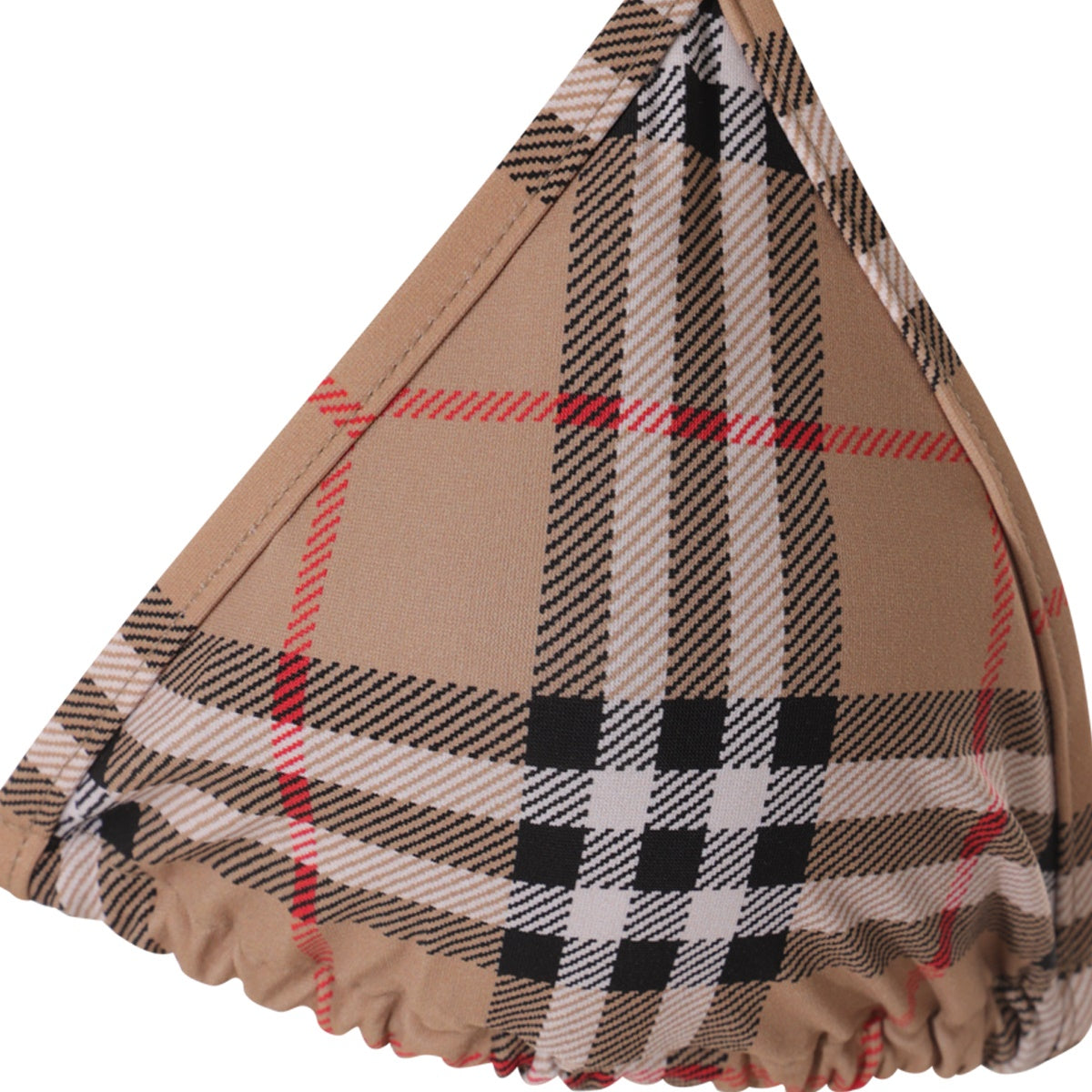 Beige Check Bikini Beachwear