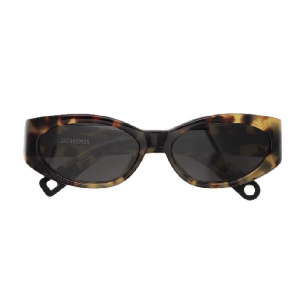 Les Lunettes Jac4 Ovalo Linea "Les Sculptures" Tortoise Acetate Oval Sunglasses