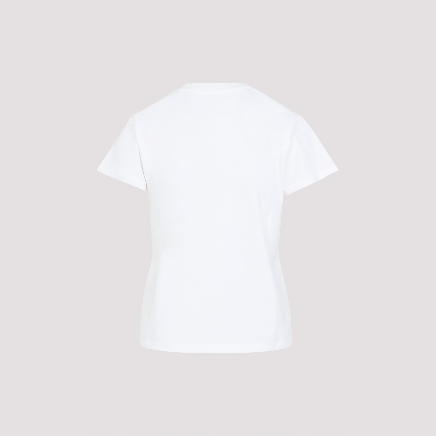 White Cotton T-Shirt With Distinctive Logo