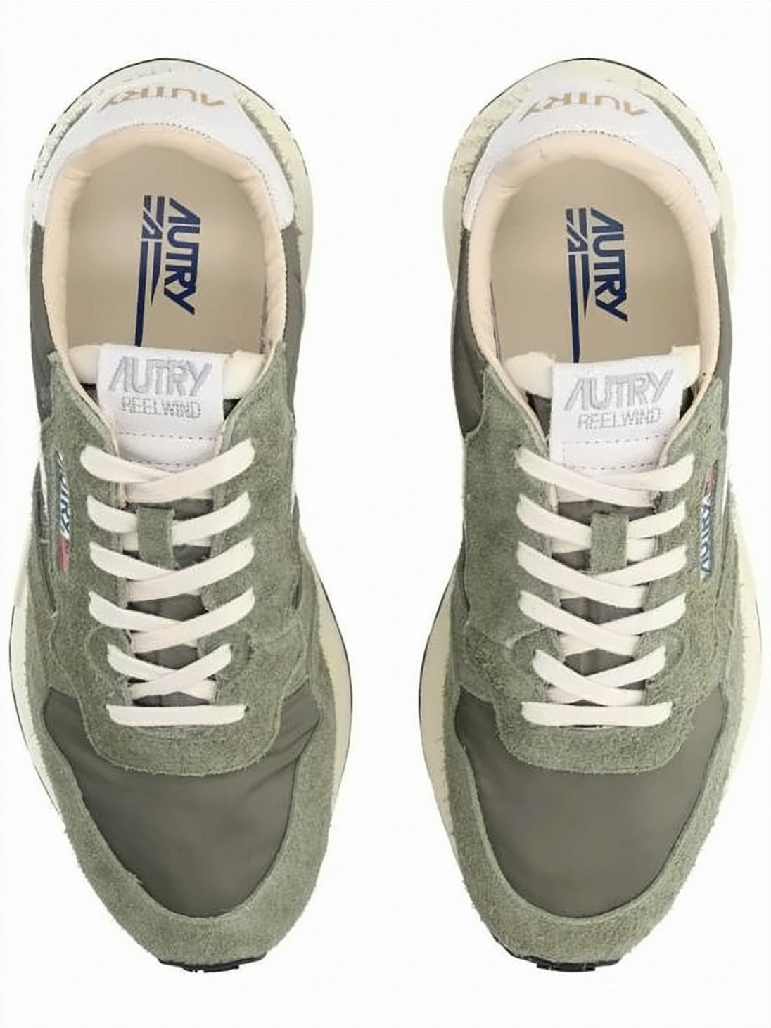Retro Green Sneakers with Suede