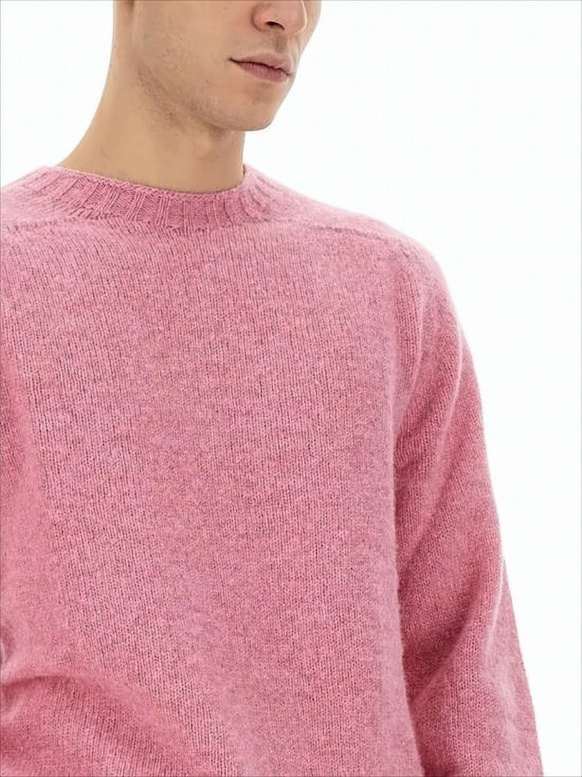 Relaxed Fit Knit Sweater With Ribbed Details