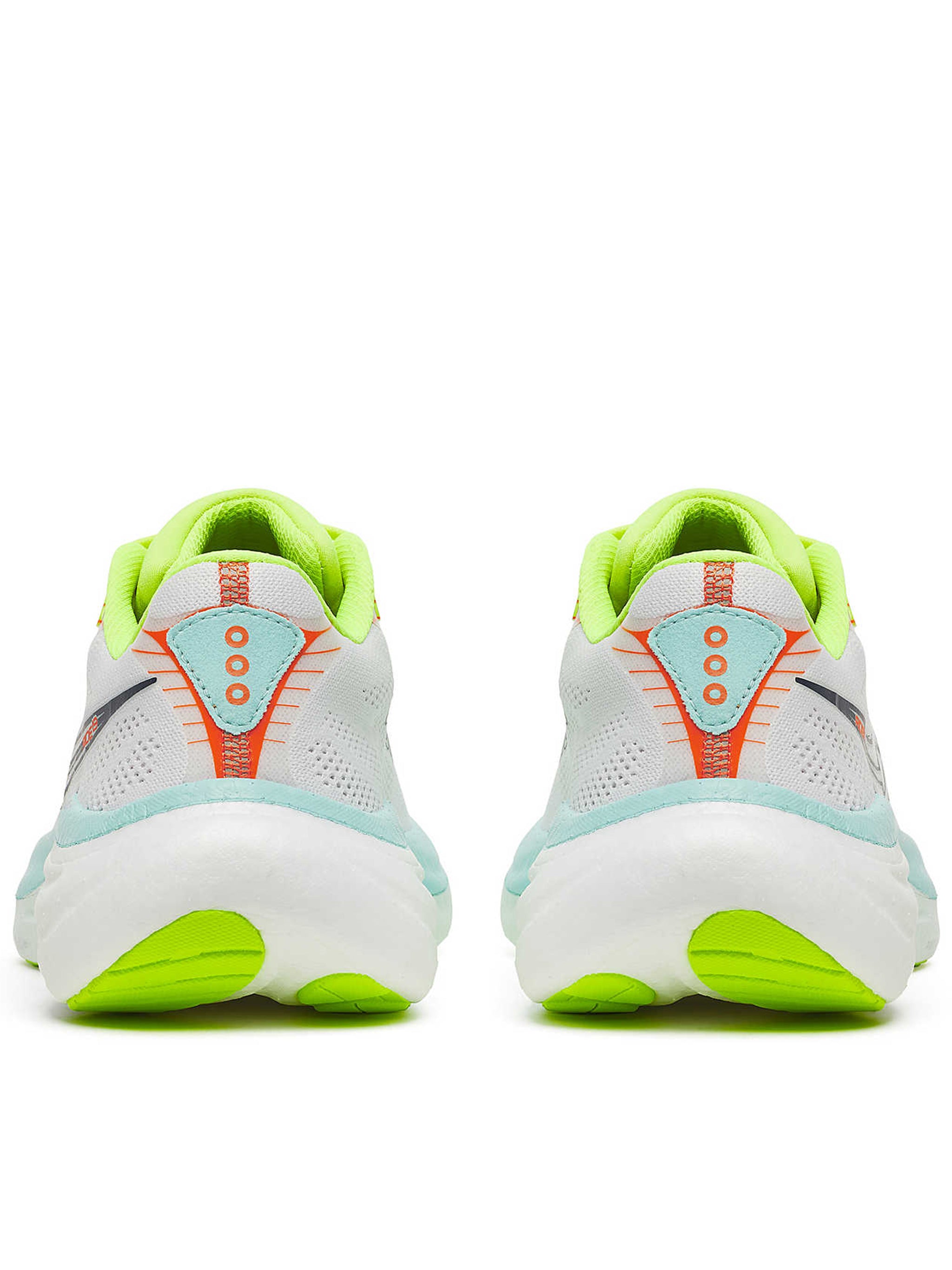 Light Tonal Running Sneakers with Neon Accents