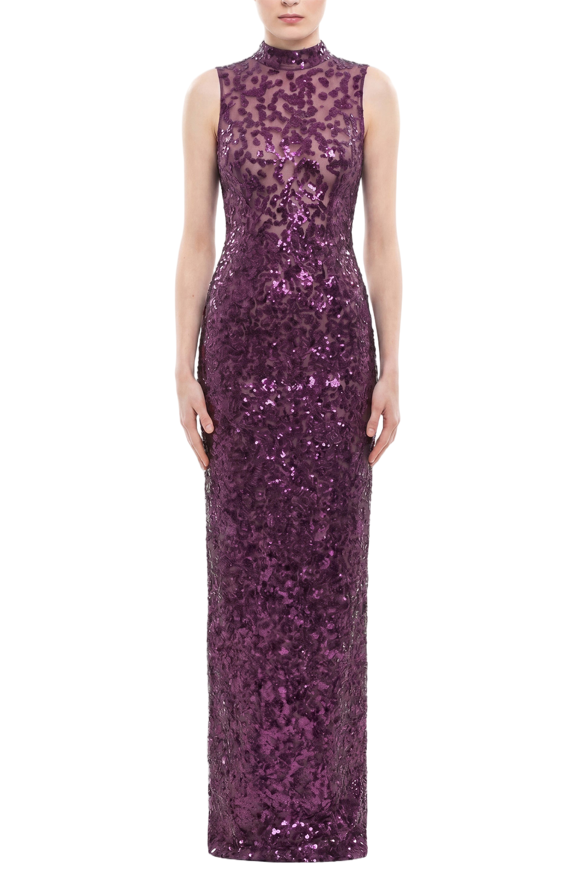 Sequin Embroidered Long Dress