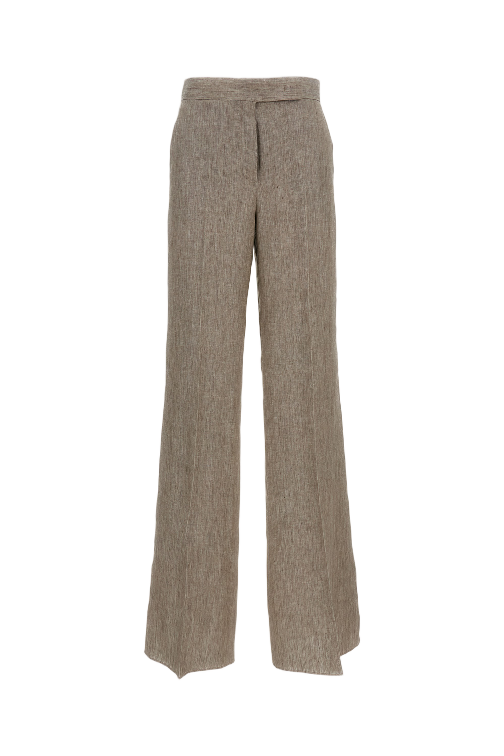 Beige Deserto Linen Palazzo Trousers
