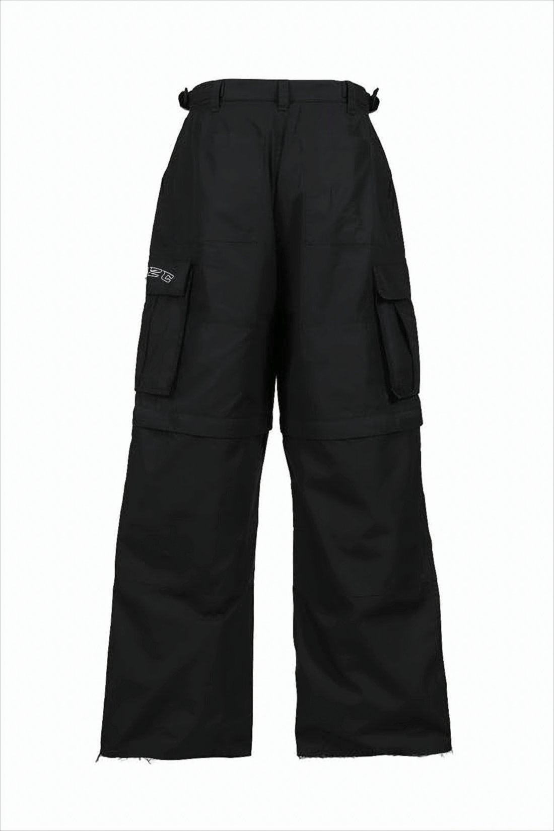 Convertible Cargo Pants with Raw Hems