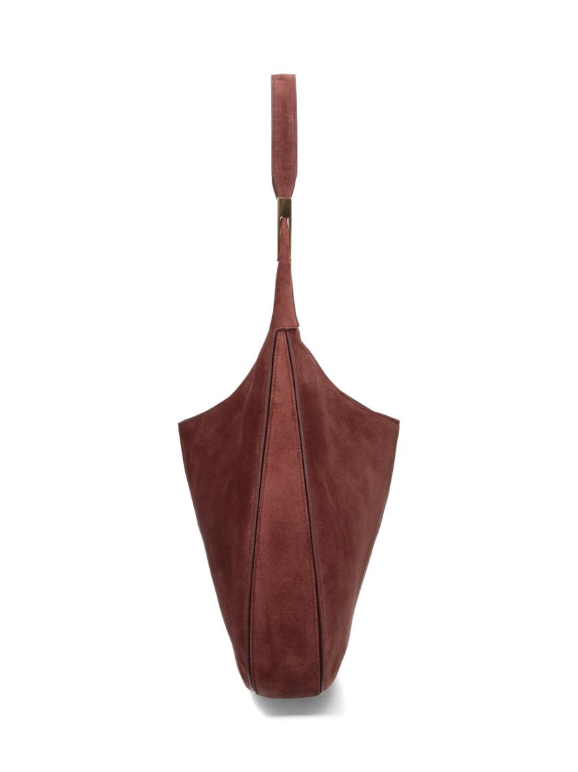 "Florence" Hobo Bag, In Brown Suede
