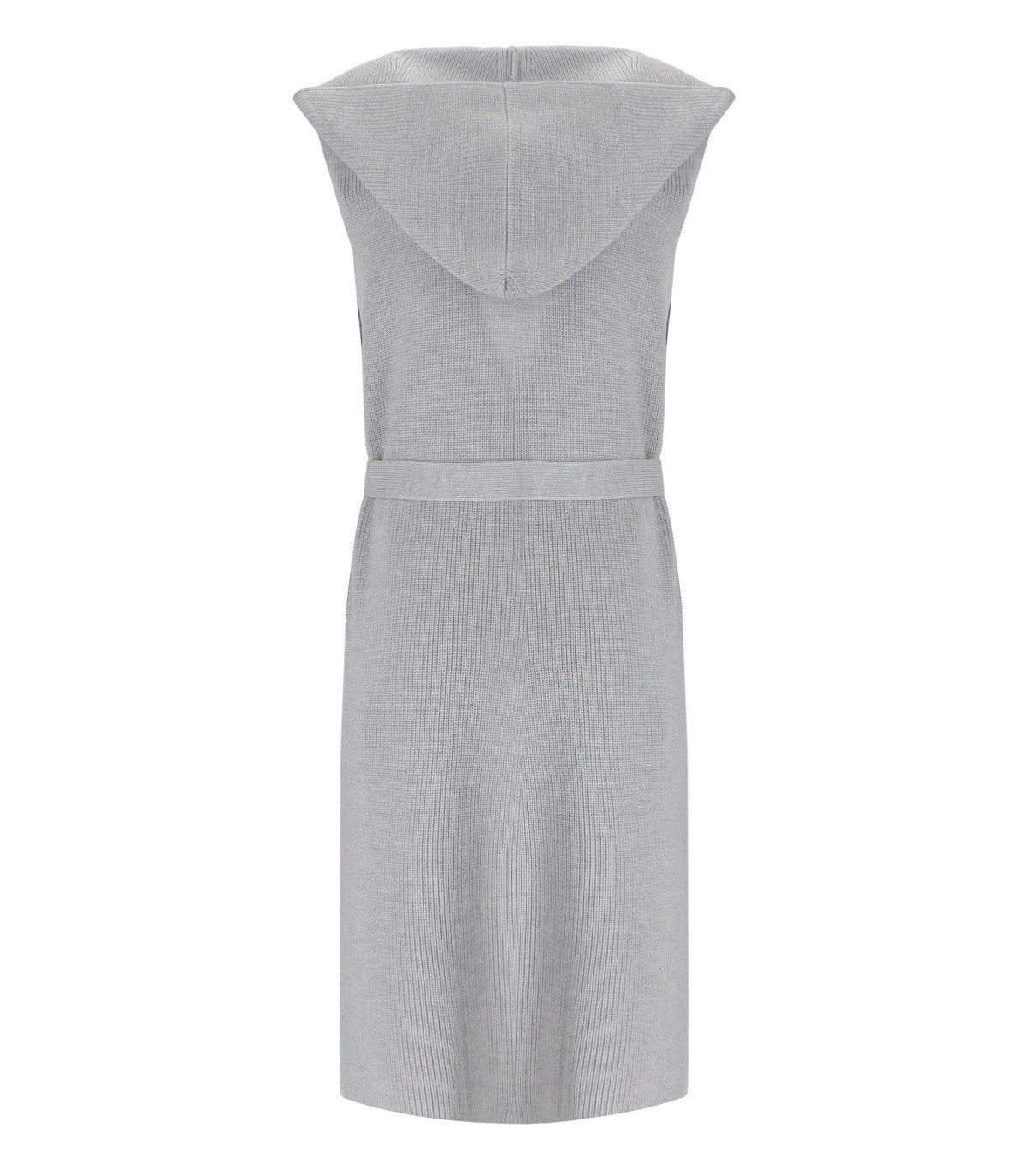 Refined Sleeveless Knit Vest With Hood