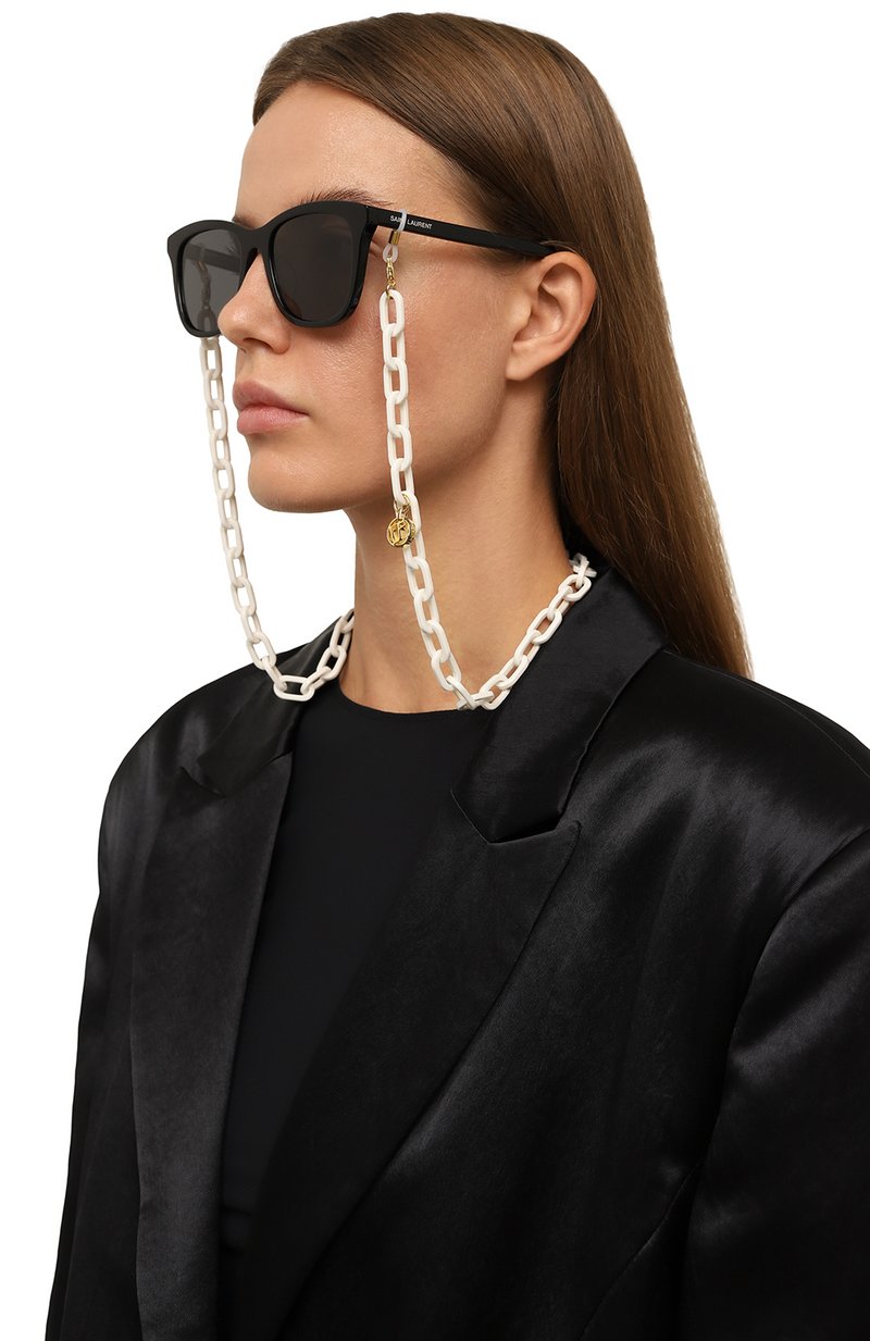Cream Small Square Acetate Cha