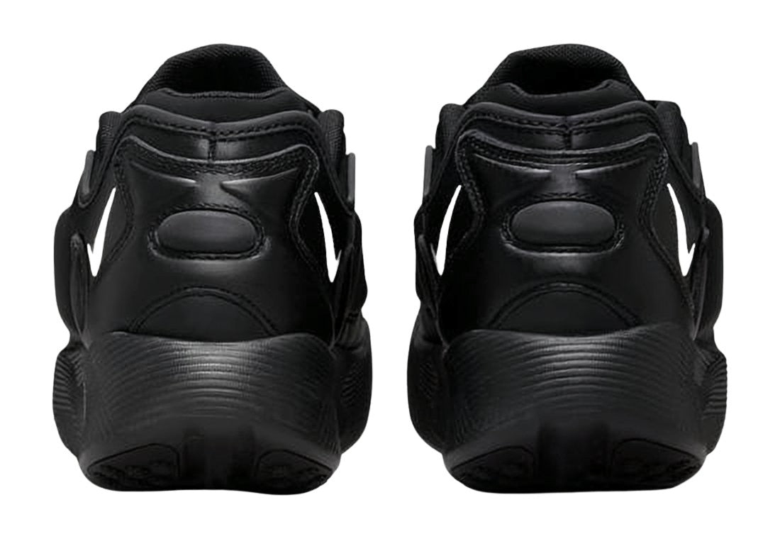 Monochromatic Black Sneakers with Sculpted Sole
