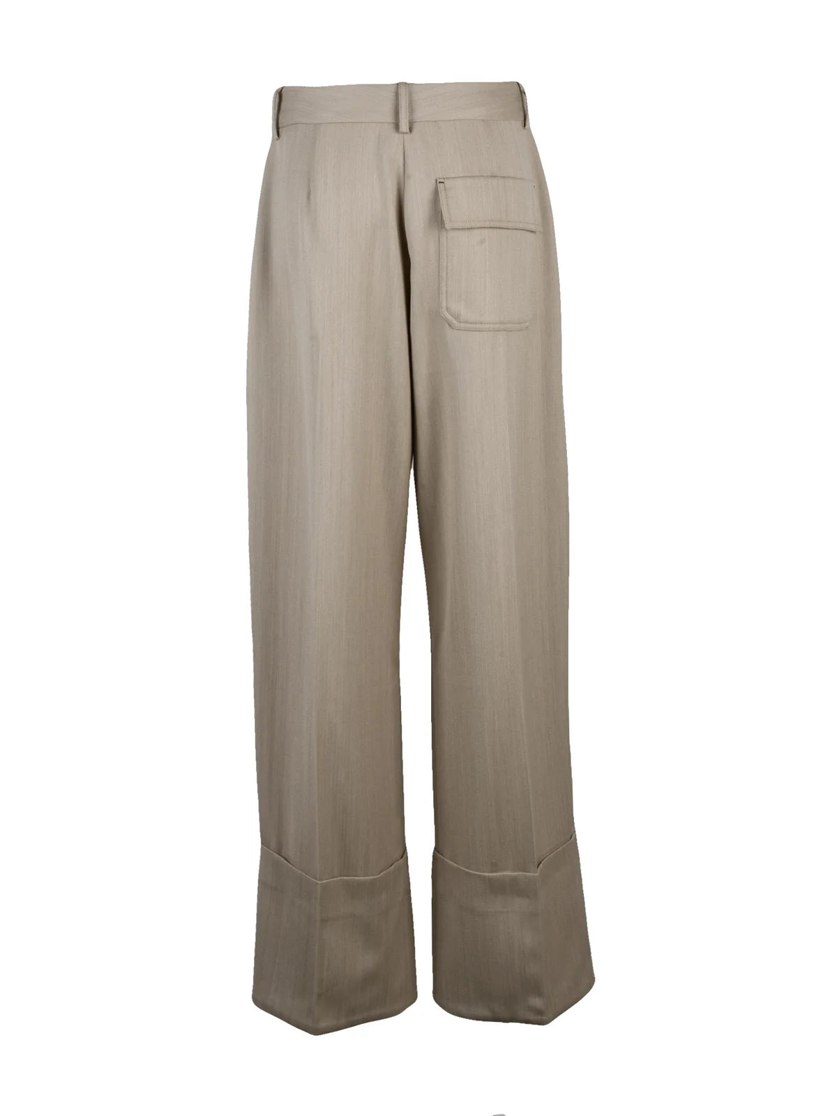 Victoria Beckham Wide Leg Trousers - Beige