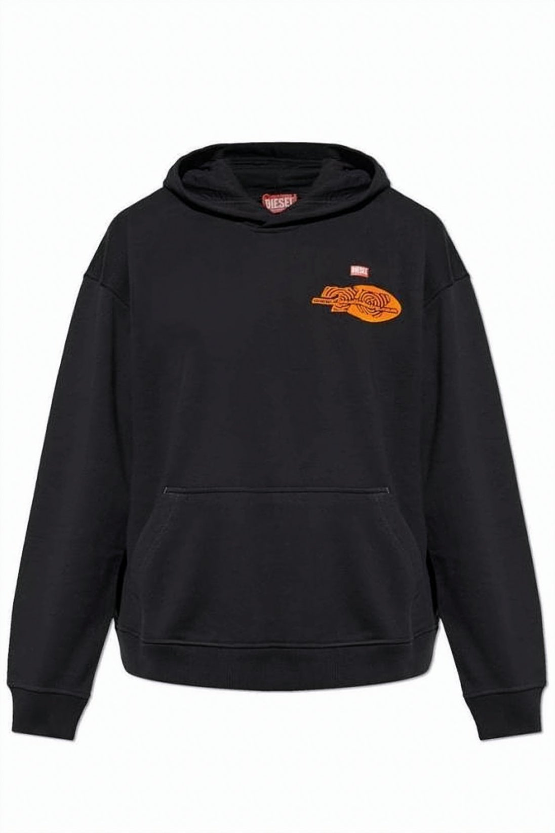 Relaxed Fit Black Hooded Sweatshirt