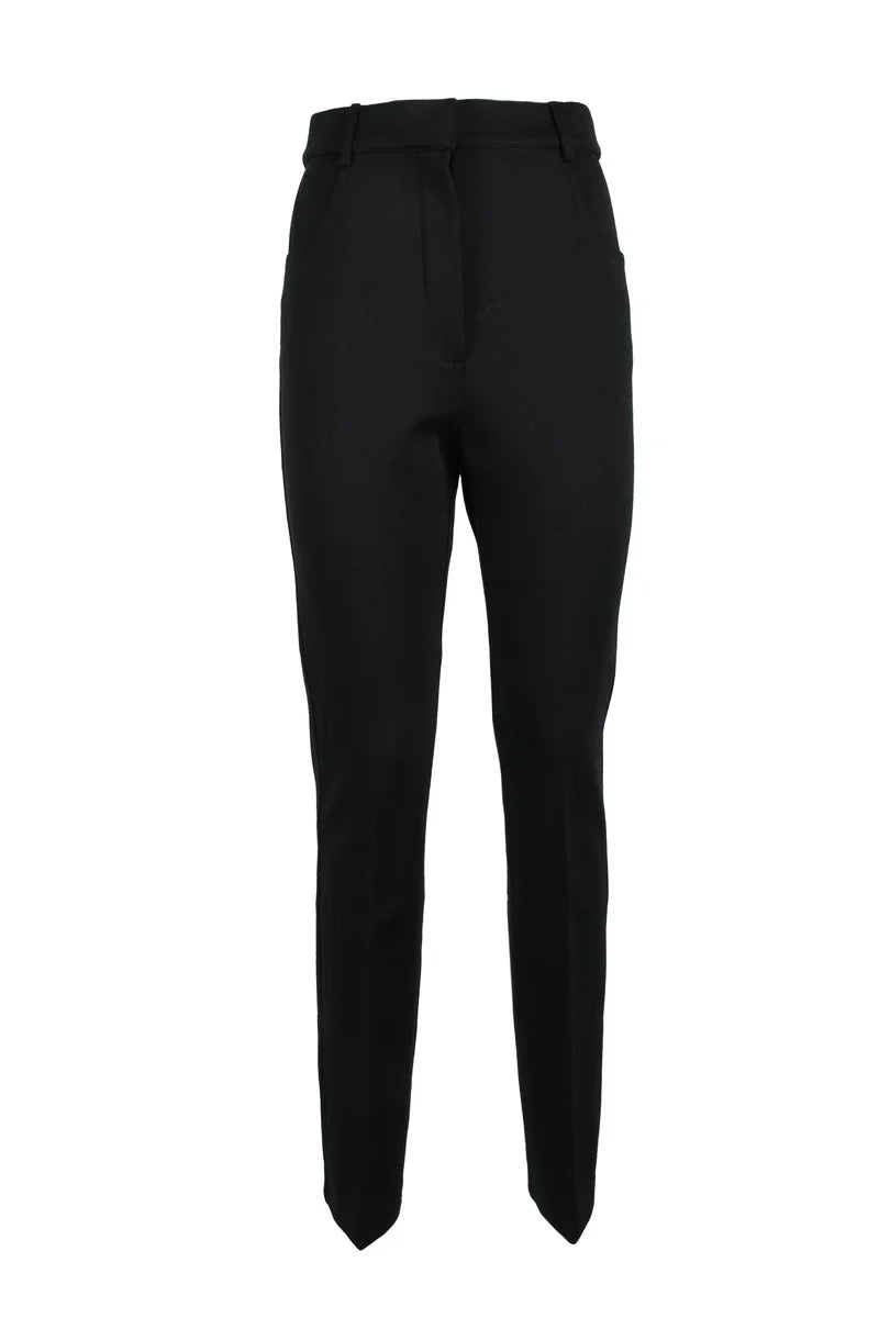 Tapered Mid-Rise Trousers in Soft Virgin Wool