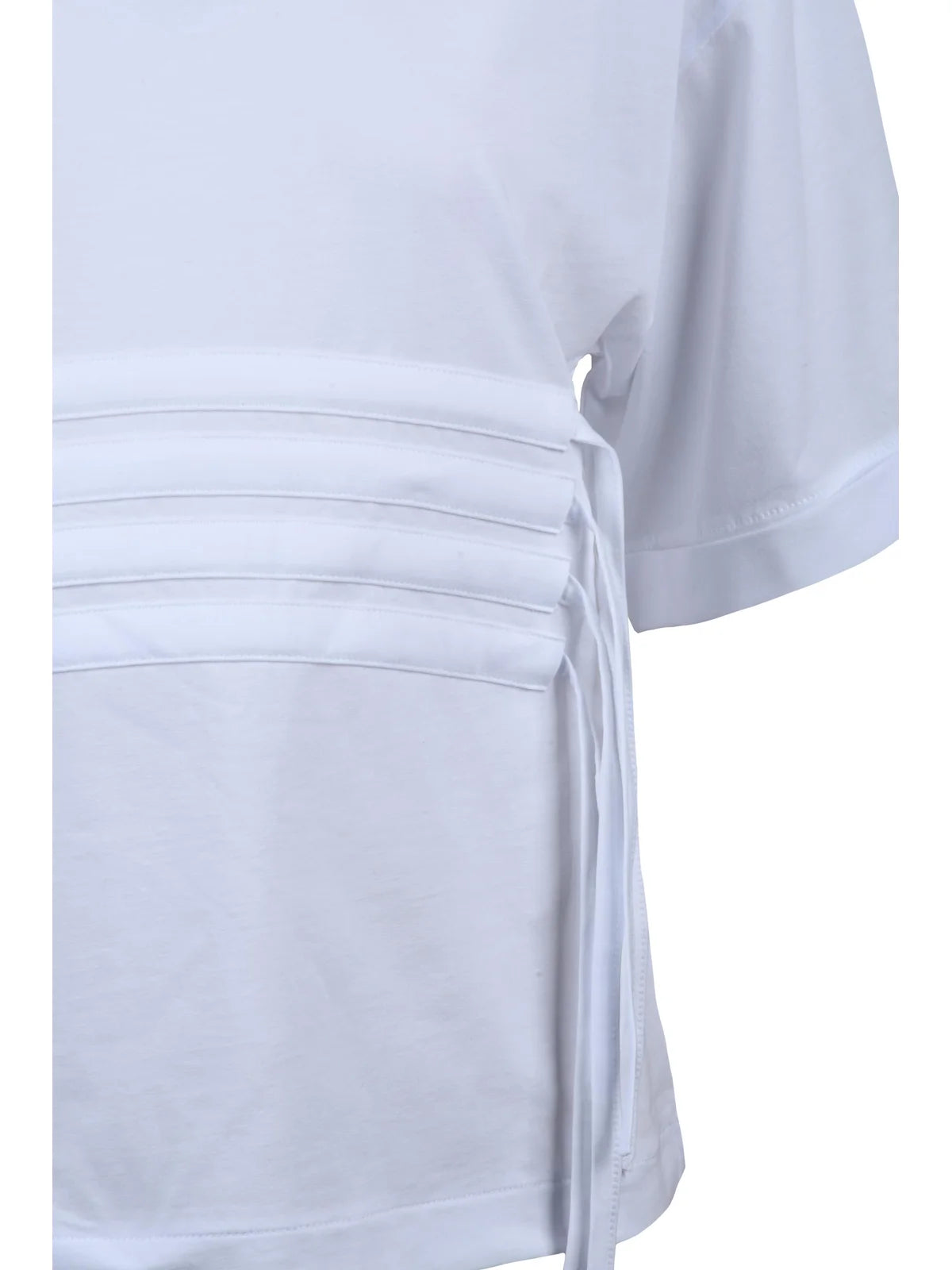 White Cotton Elastane T-shirt