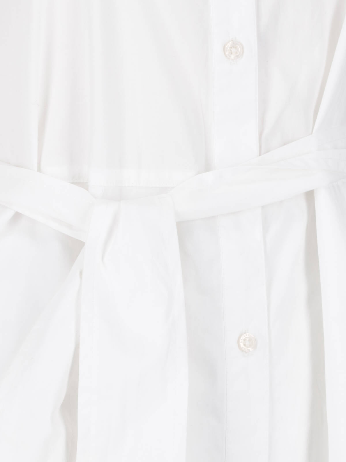 White Button-Down Tiered Skirt Dress