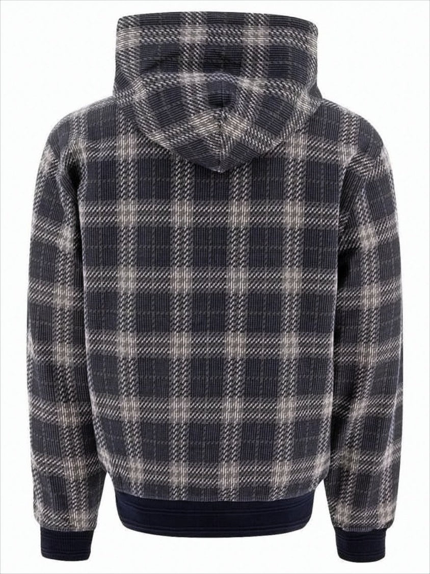 Hooded Sweatshirt with Iconic Check Pattern