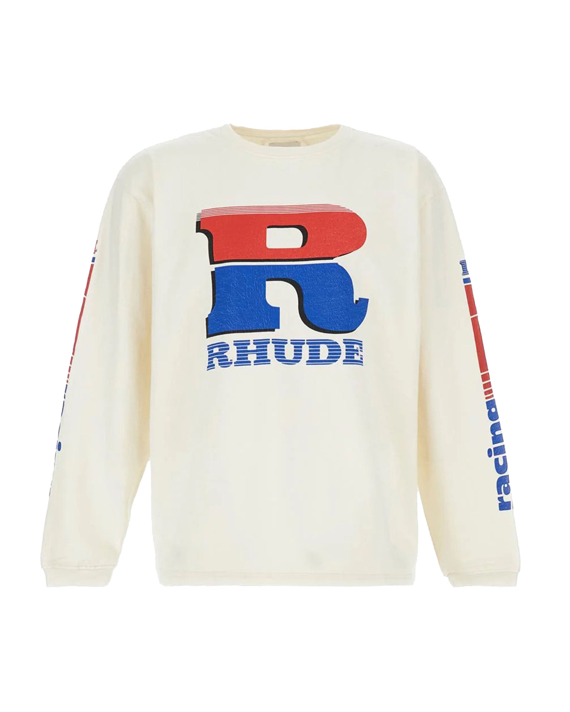Split-Color Logo Long Sleeve T-Shirt