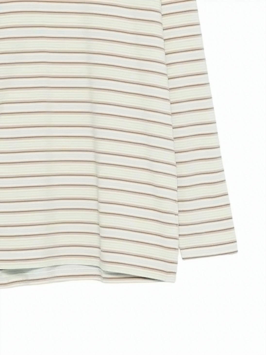 Long-Sleeve Cotton T-Shirt With Striped Design