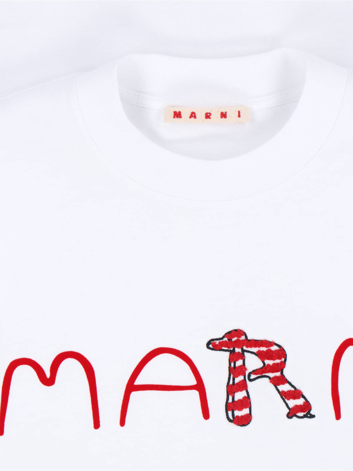 "Animal Alphabet" Logo T-Shirt In White Cotton