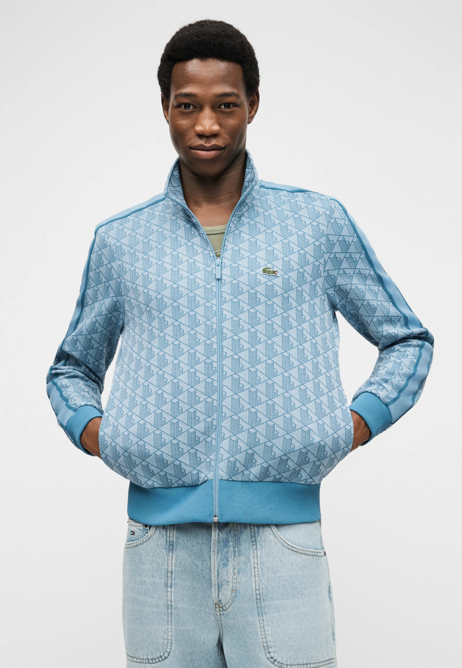 Light Blue Paris Jacquard Jacket