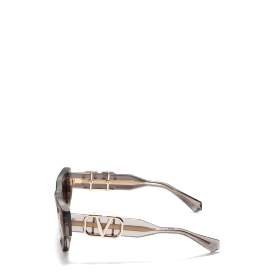 V - Sette Translucent Angular Frame Sunglasses