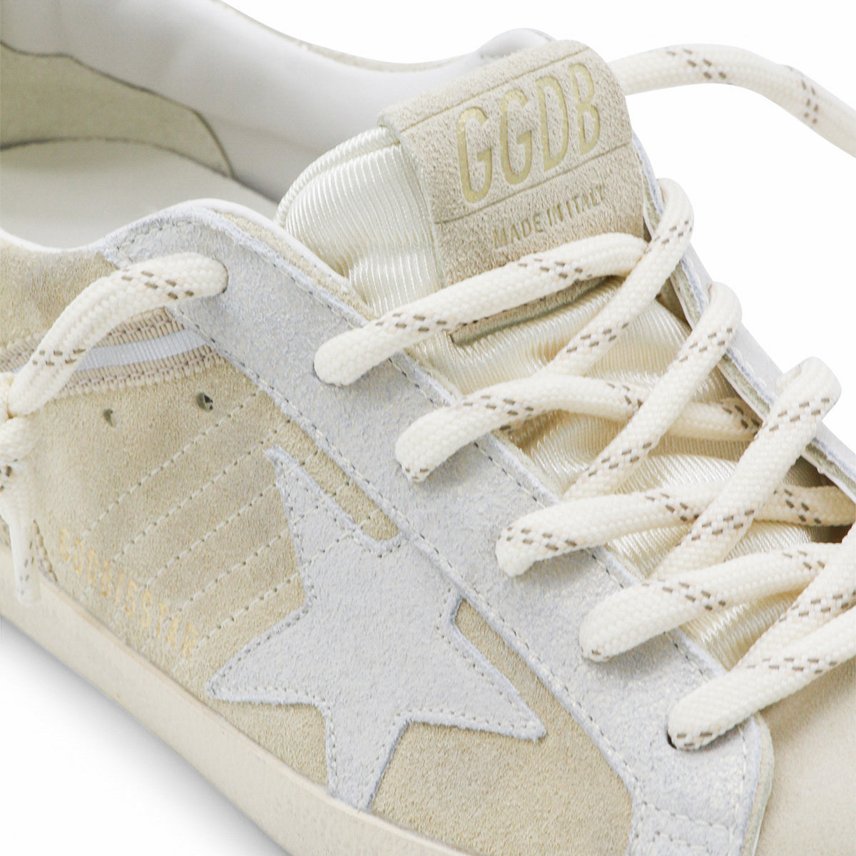 Vintage-Inspired Beige Suede Low-Top Sneakers