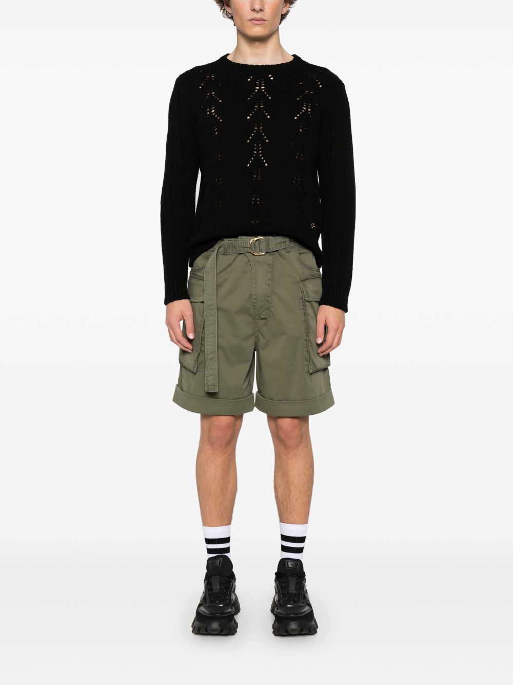 Olive Green Utility Shorts