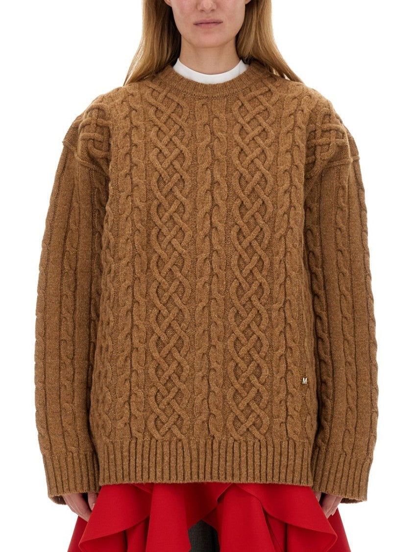 Textured Cable Knit Oversize Fit Jersey