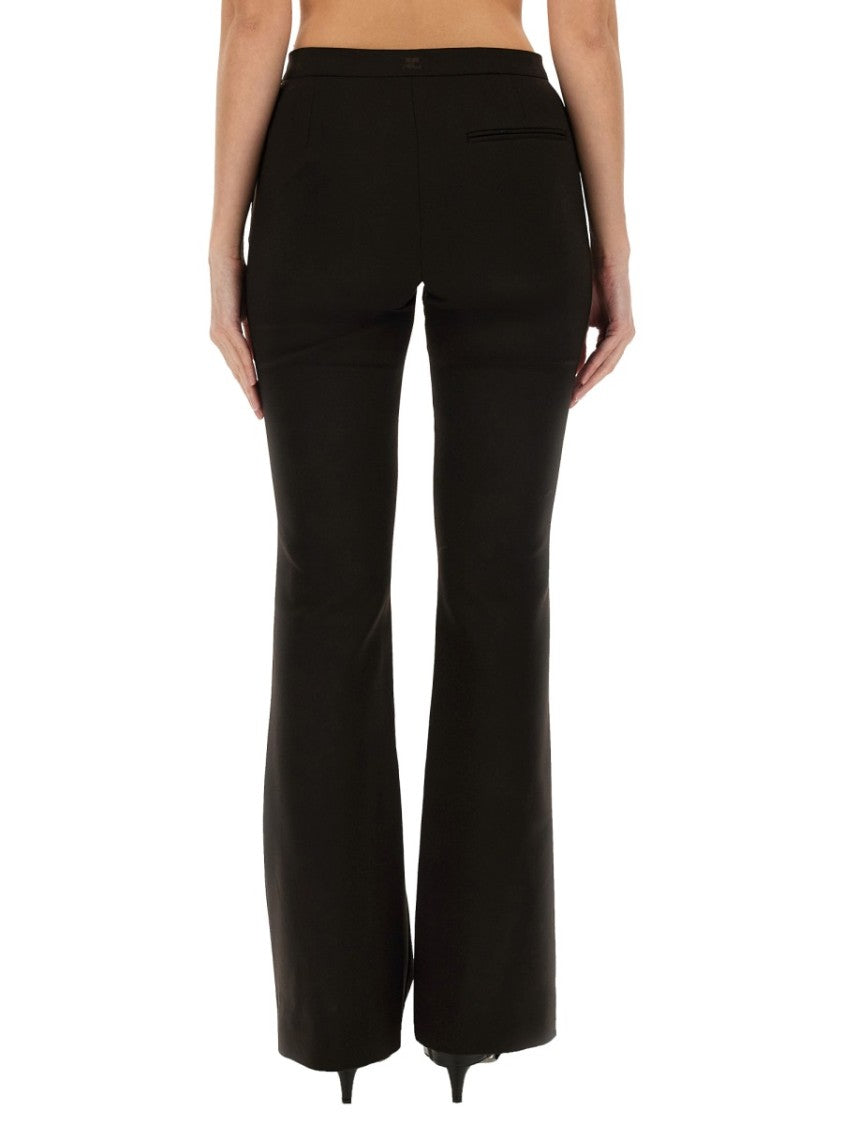 Oblique Tailored Pants With Flared Leg