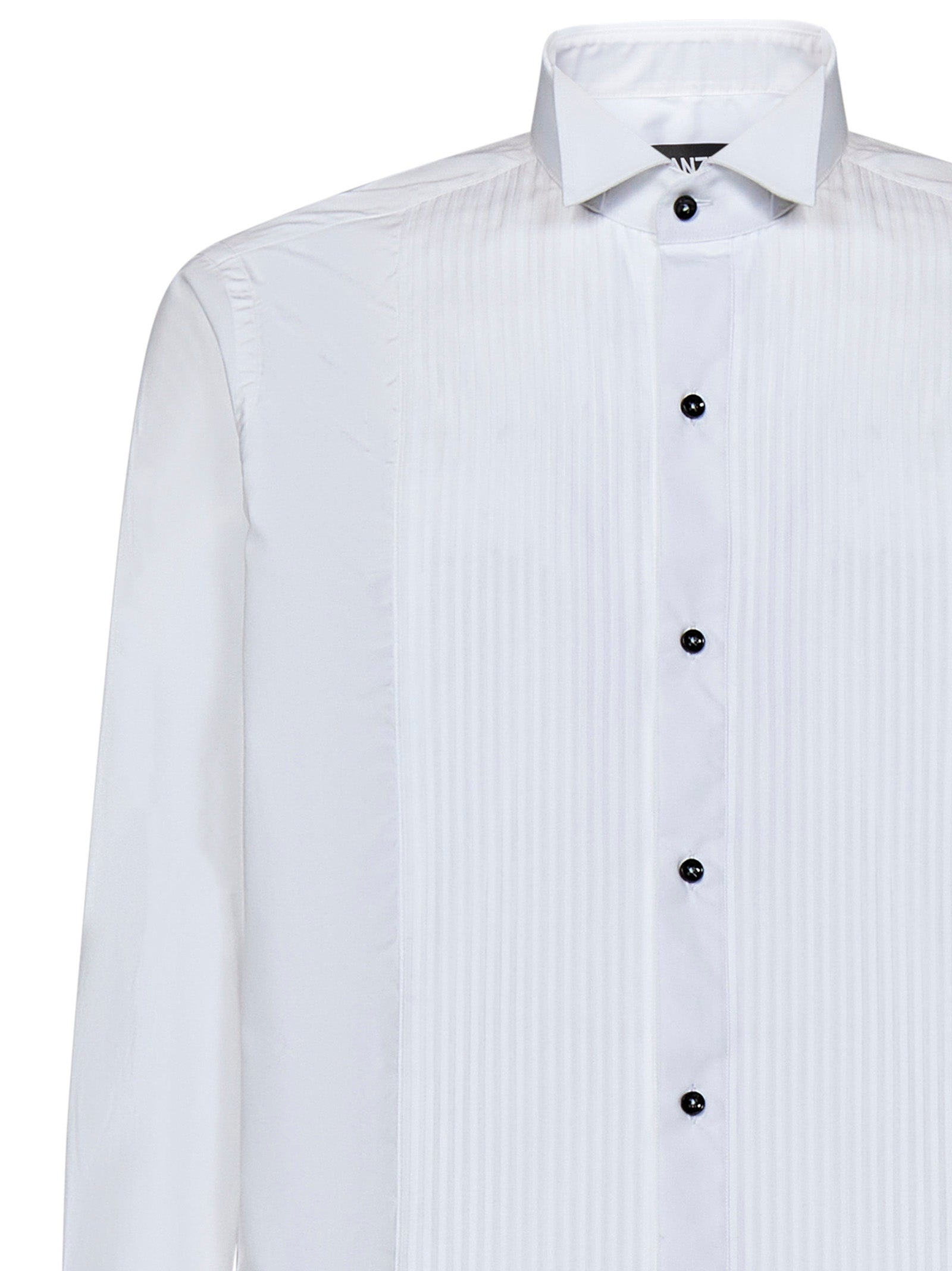 Tuxedo-Style White Formal Shirt