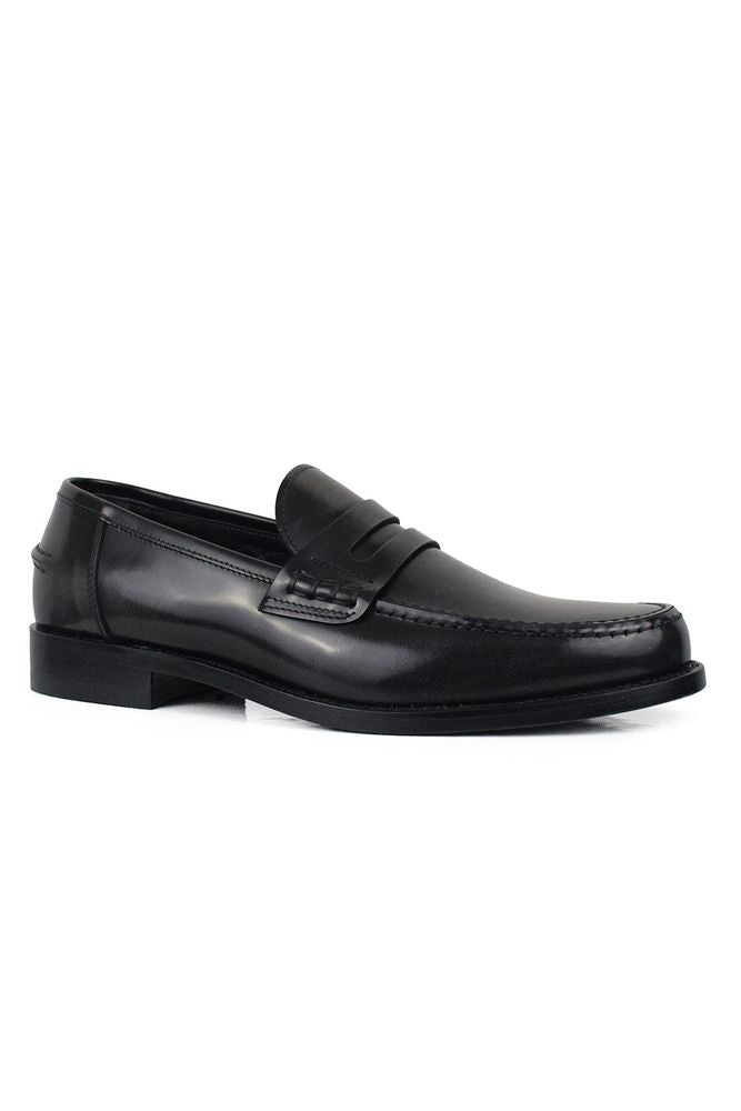 Shiny Grey Calfskin Leather Moccasins
