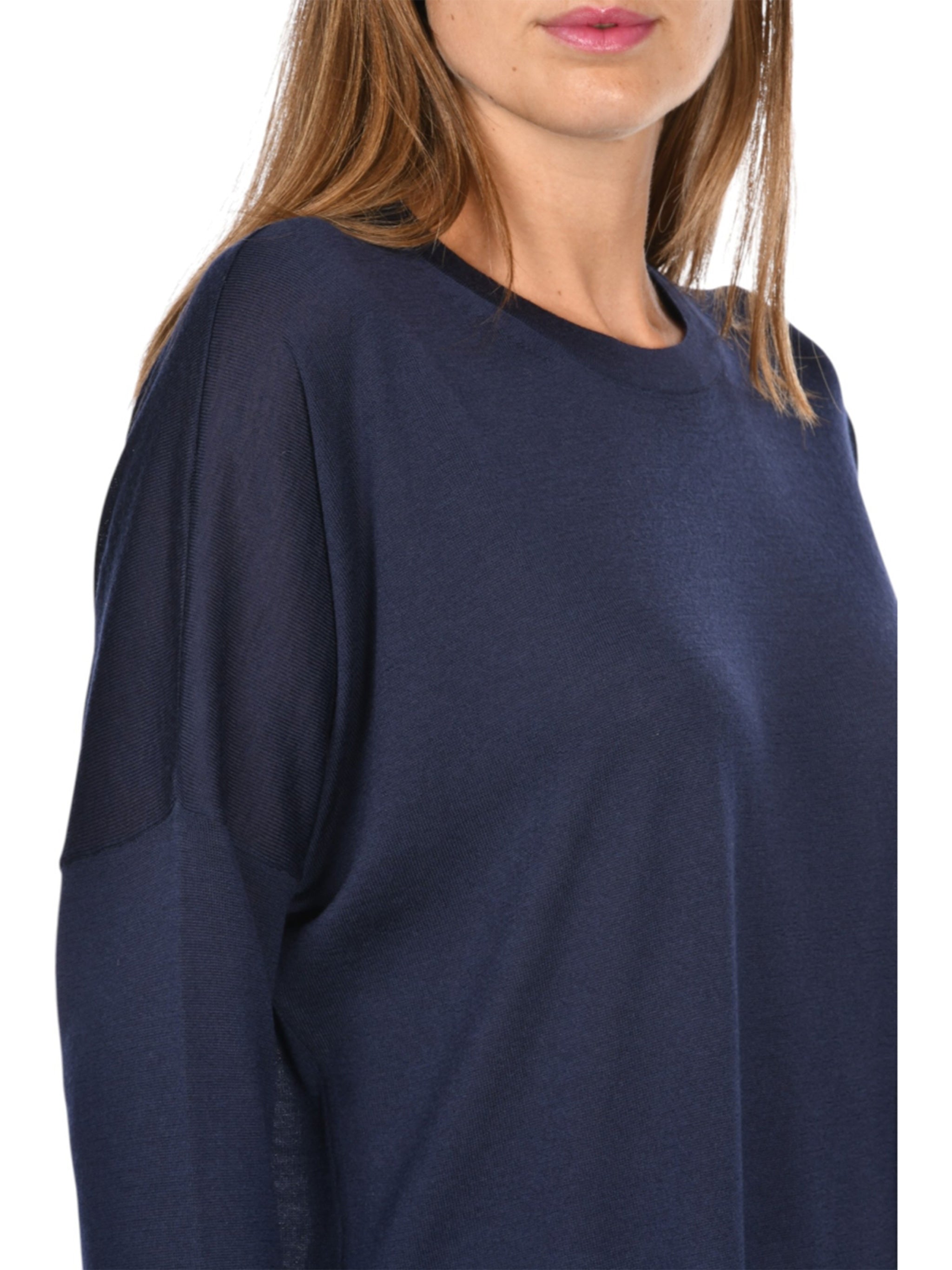 Grey Relaxed Asymmetrical Wool Sweater