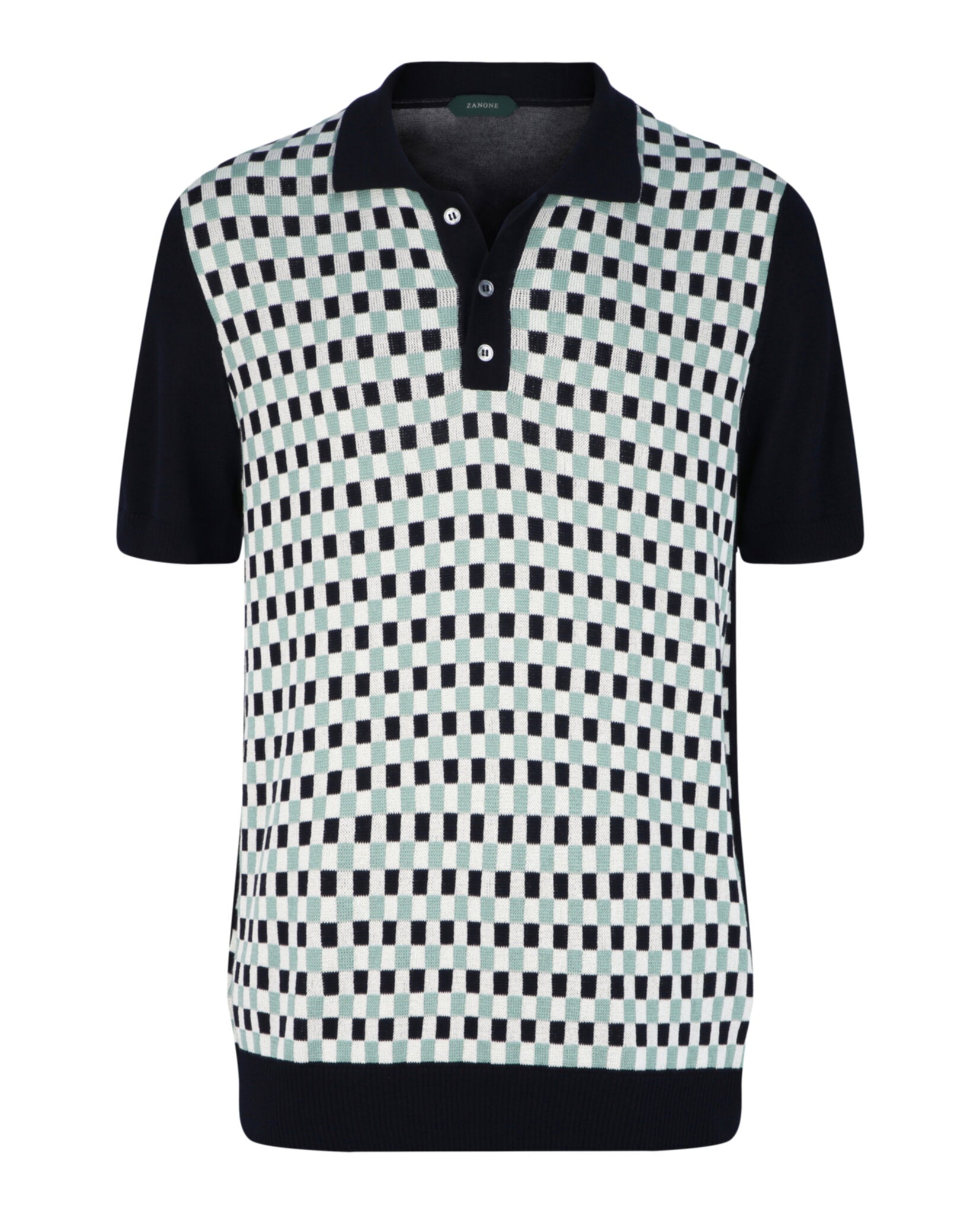Zanone Slim-Fit Geometric Polo Shirt