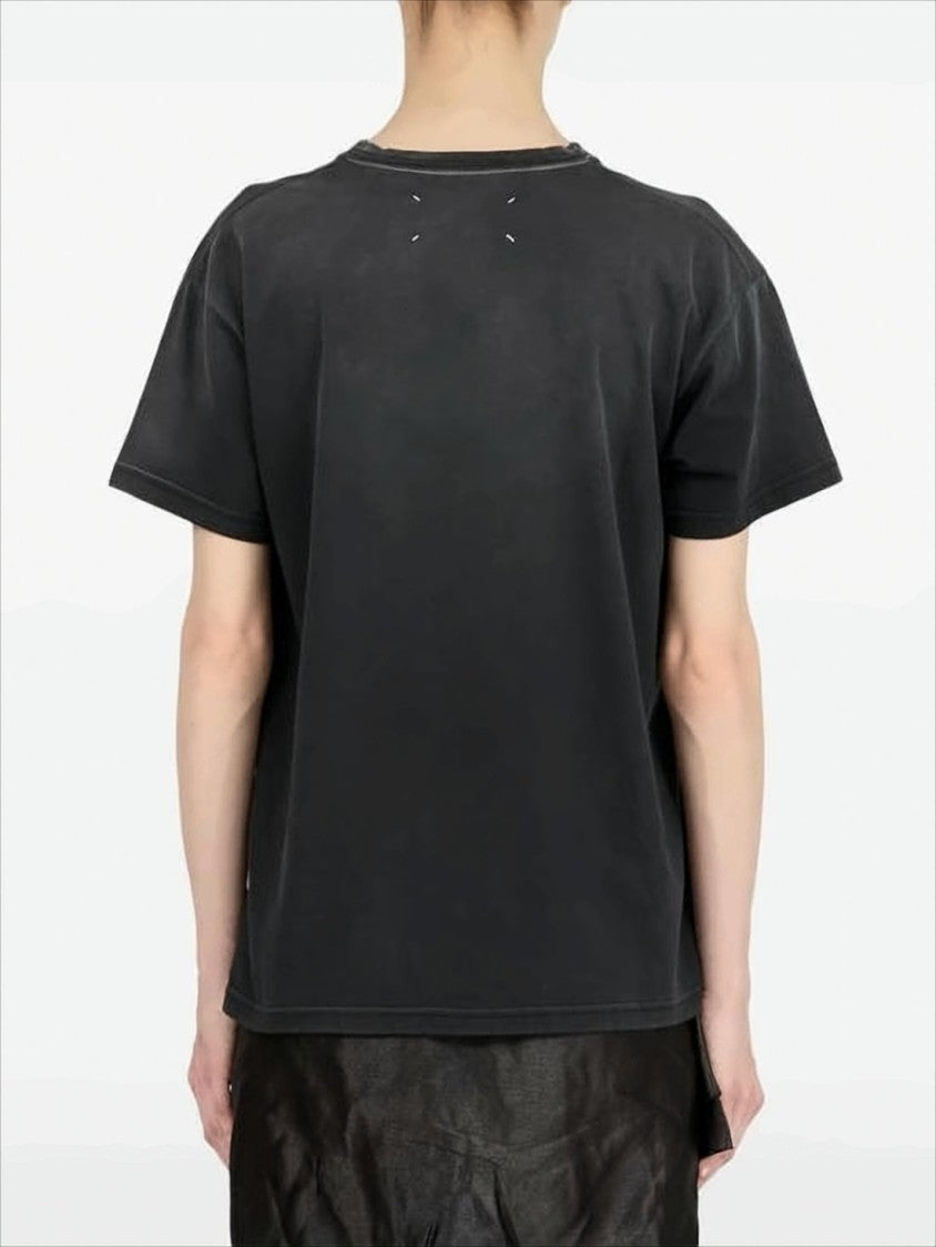 Relaxed Fit Short-Sleeved T-Shirt With Inverted Logo Print