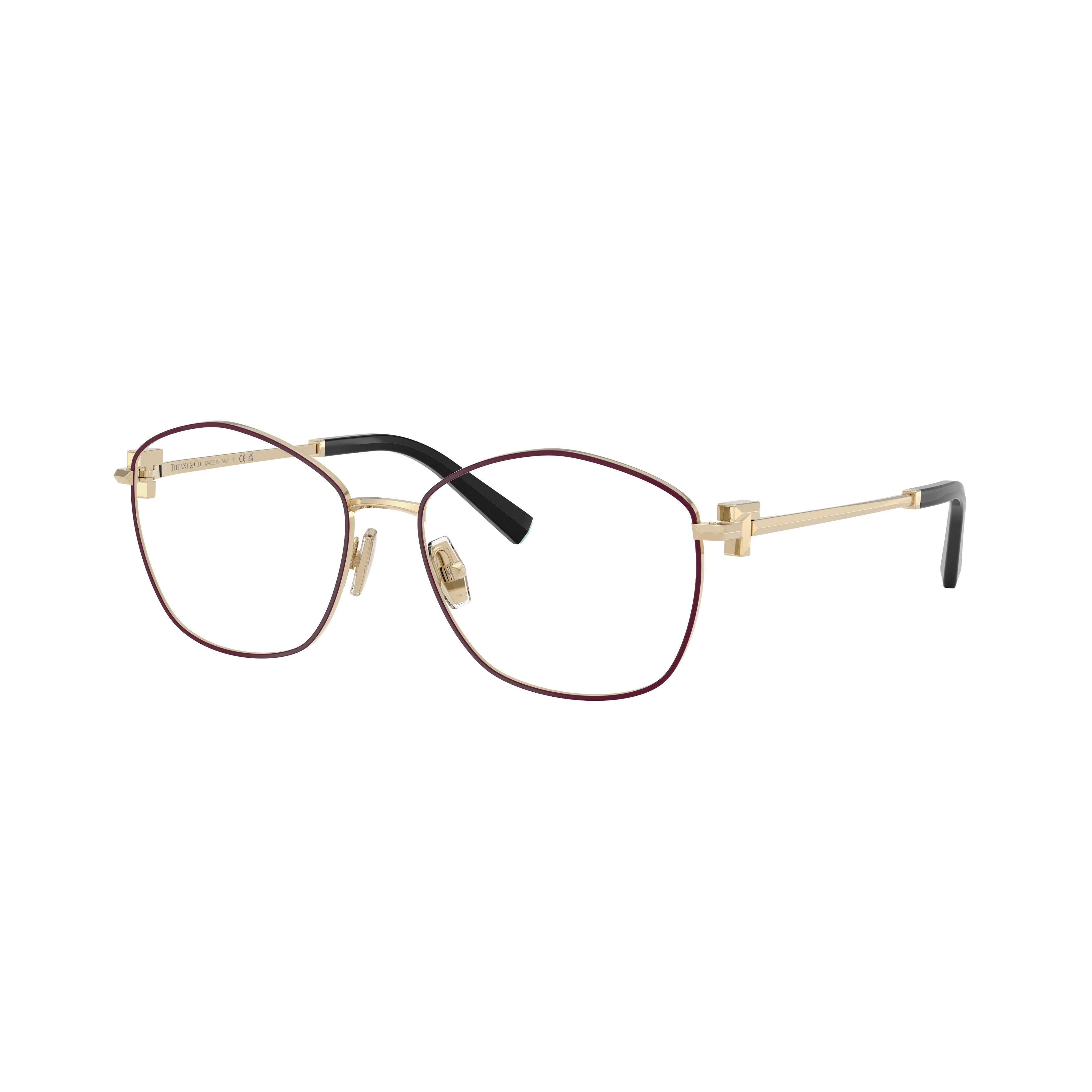 0tf1174 Geometric Metal Frame Eyeglasses