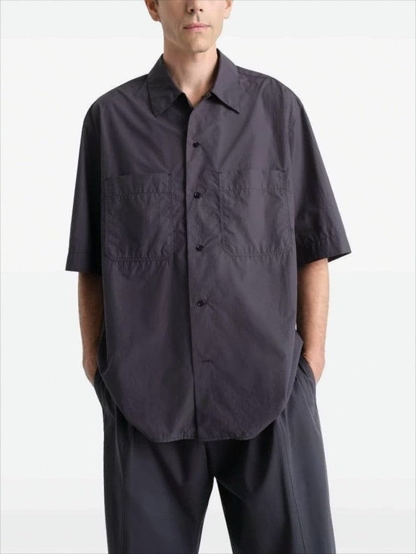 Boxy Blue Short-Sleeve Shirt