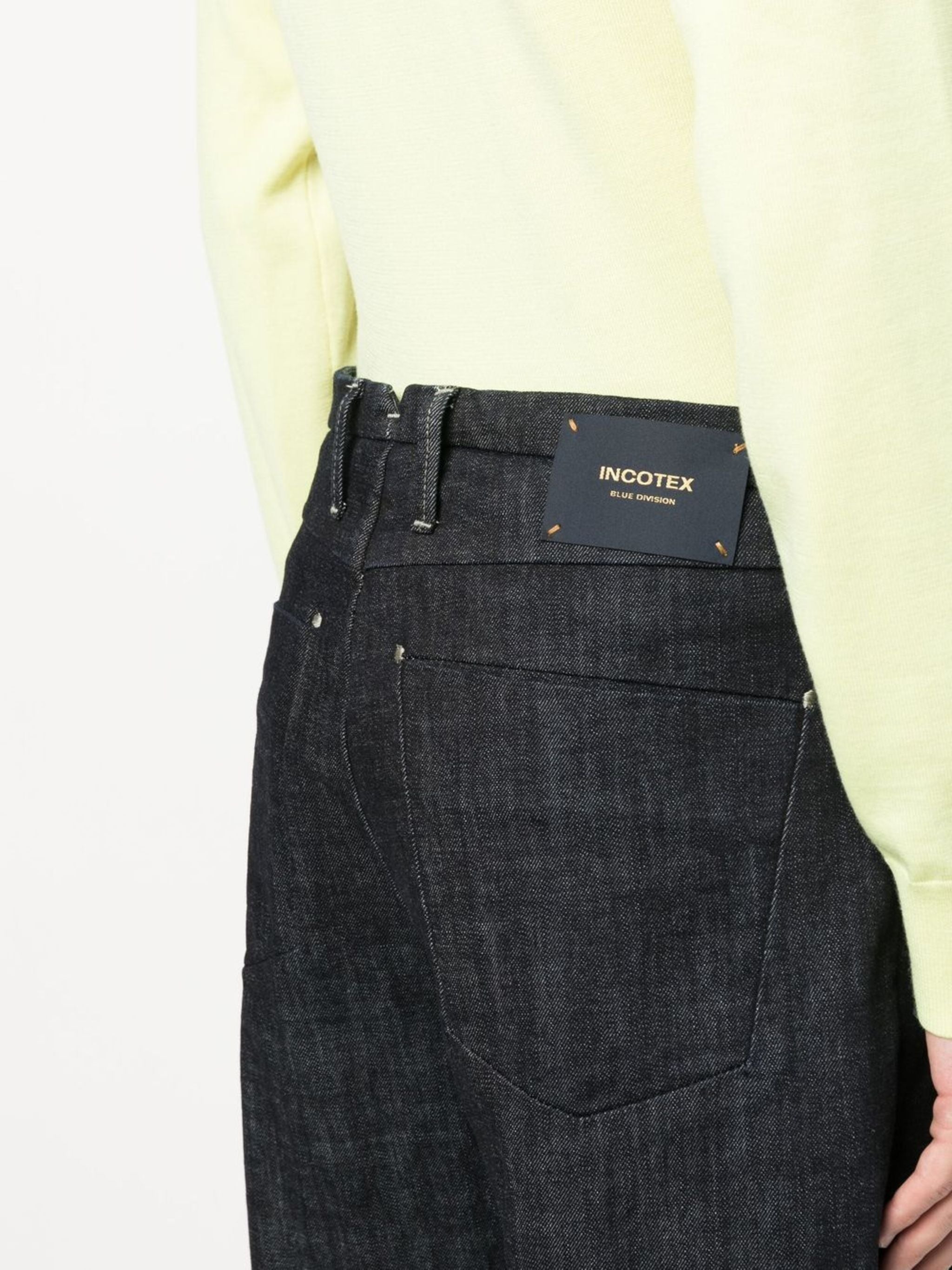 Dark Wash Incotex Cotton Denim Pants