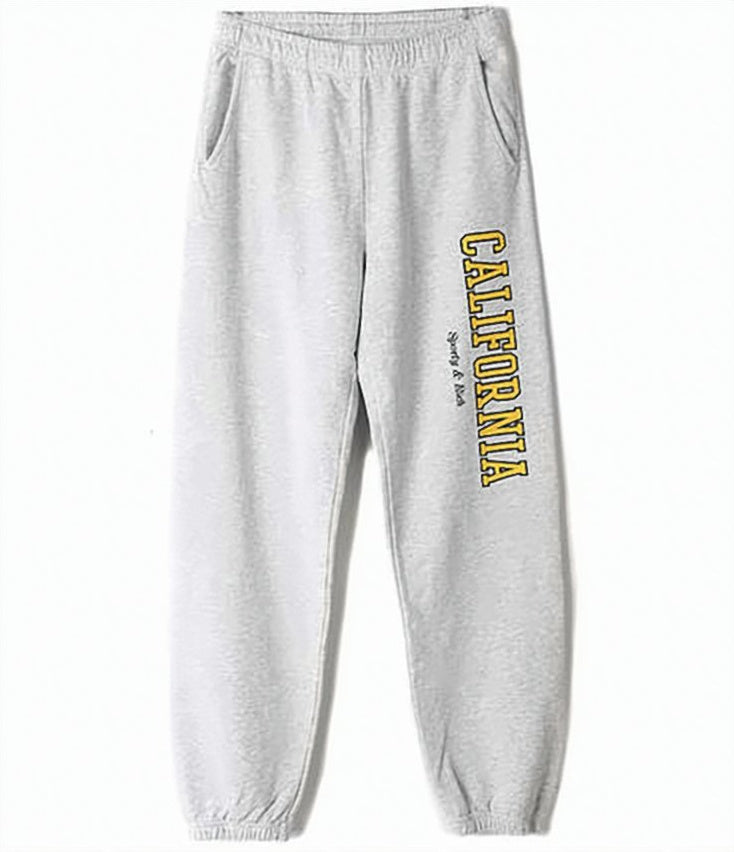 Relaxed Fit Jogger Pants with Bold California Print
