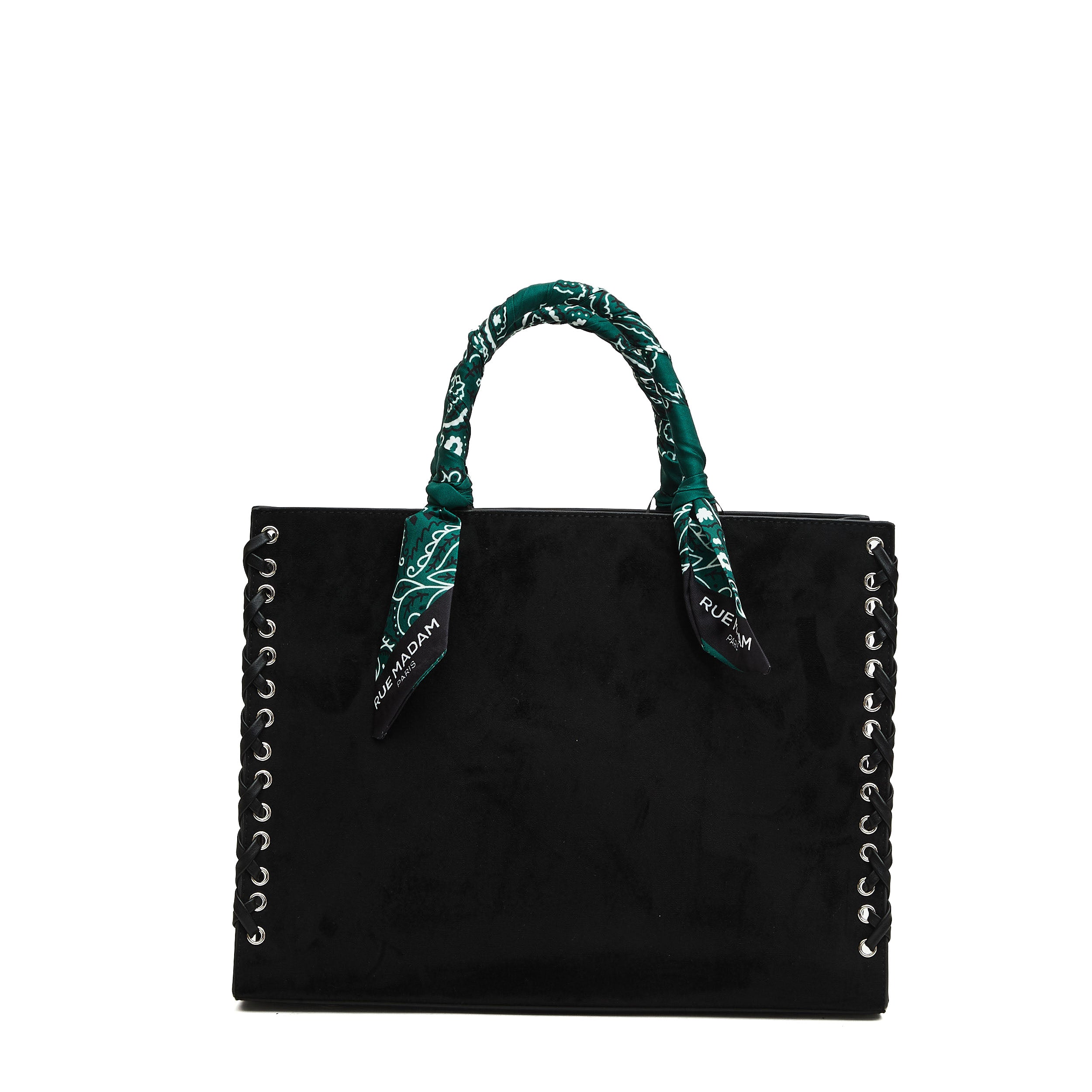 Tote Suede Nero With Bandana